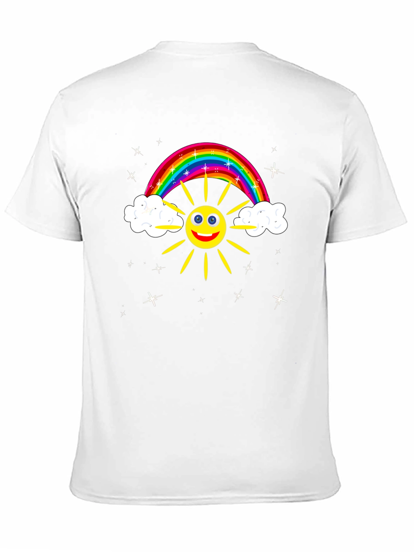 Rainbow Sun Graphic T-Shirt - Cheerful Design