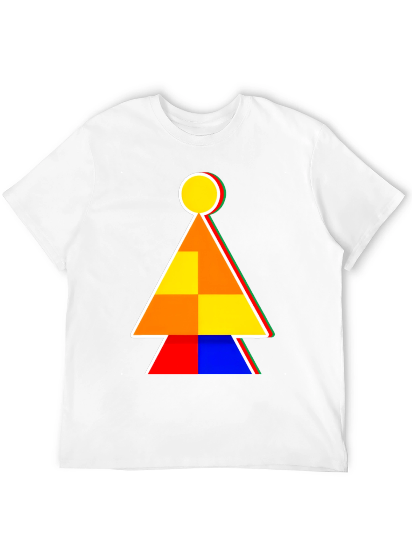 Abstract Geometric Graphic Print Tee