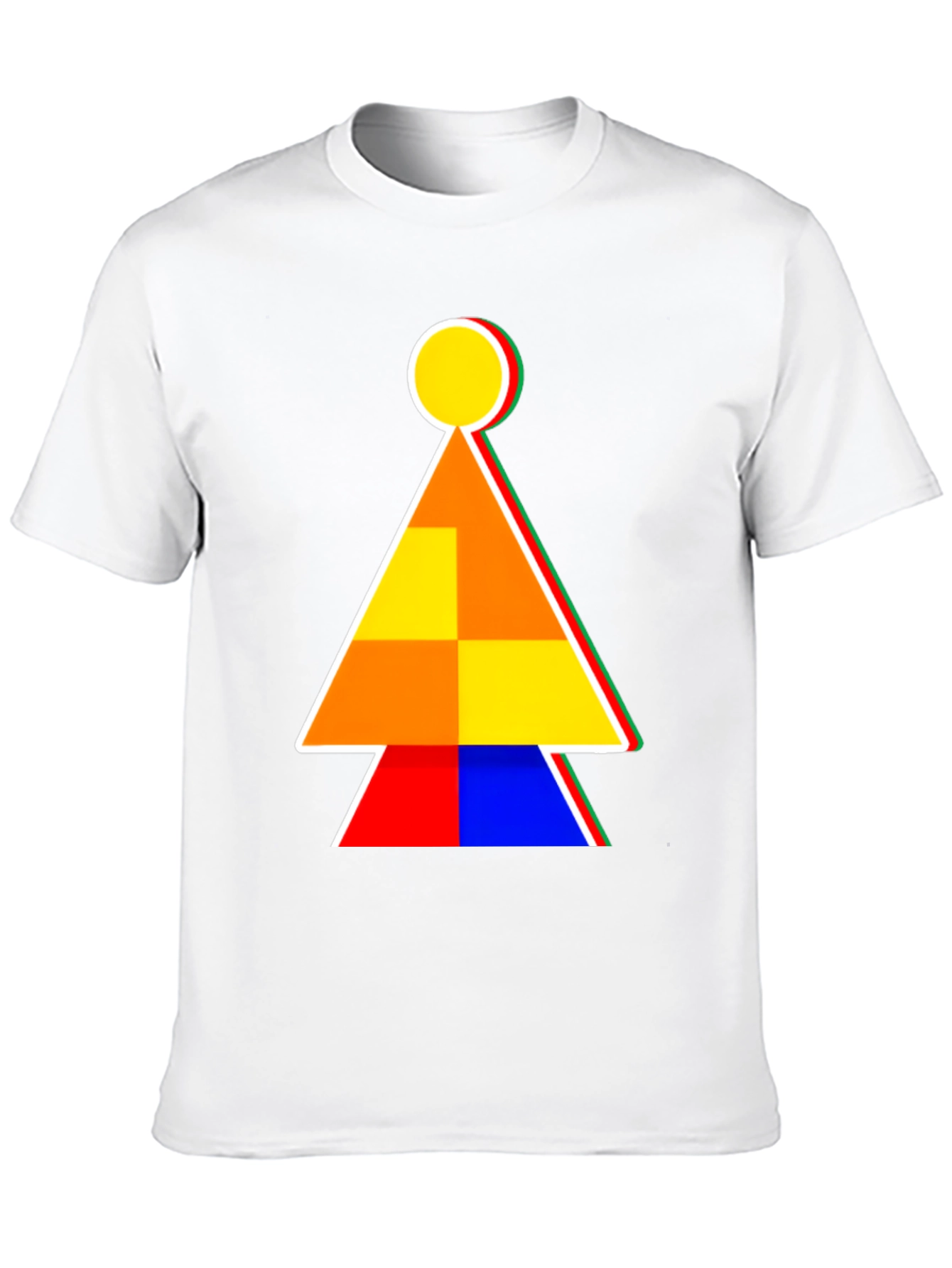 Abstract Geometric Graphic Print Tee