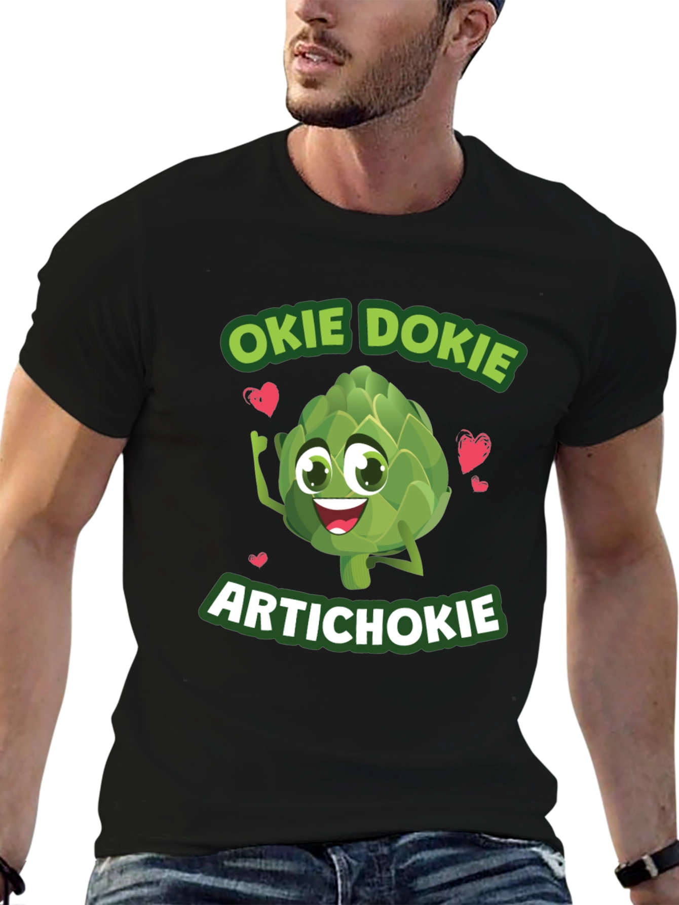 Okie Dokie Artichokie Black Graphic T-Shirt