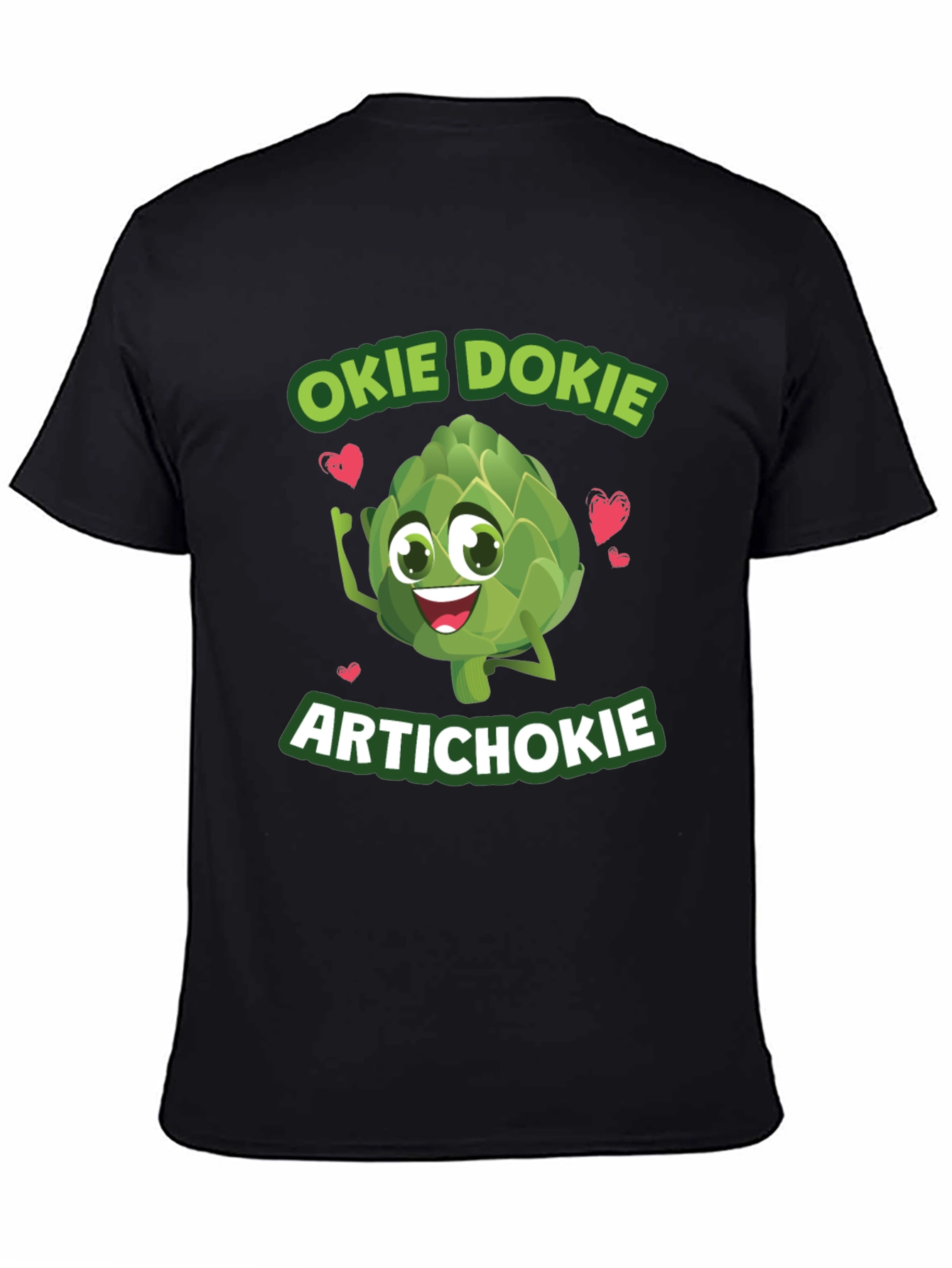 Okie Dokie Artichokie Black Graphic T-Shirt
