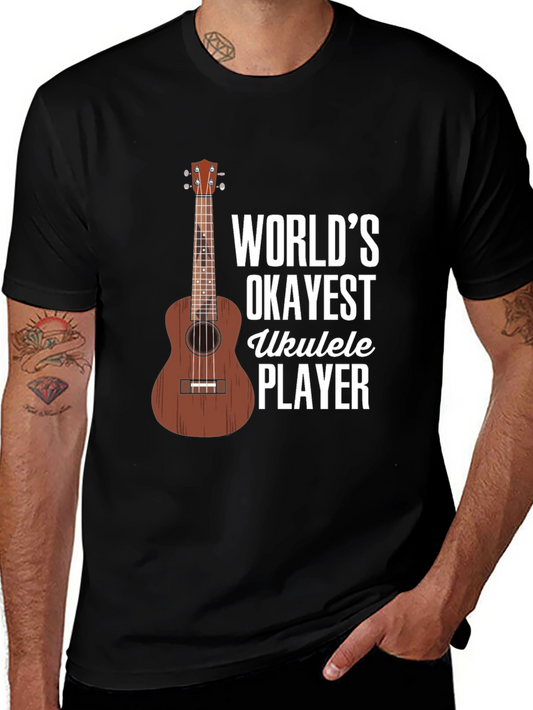 Worlds Okayest Ukulele Player Graphic T-Shirt