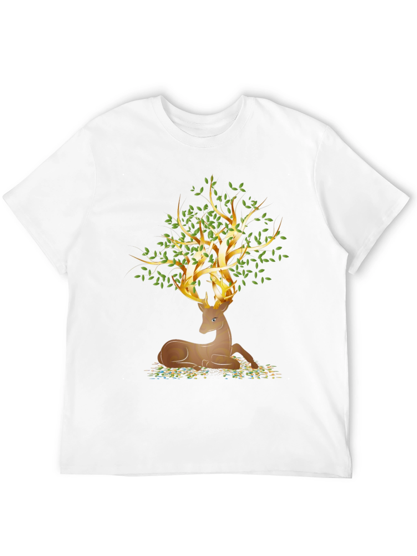 Deer Tree Graphic Tee - Nature Inspired Style