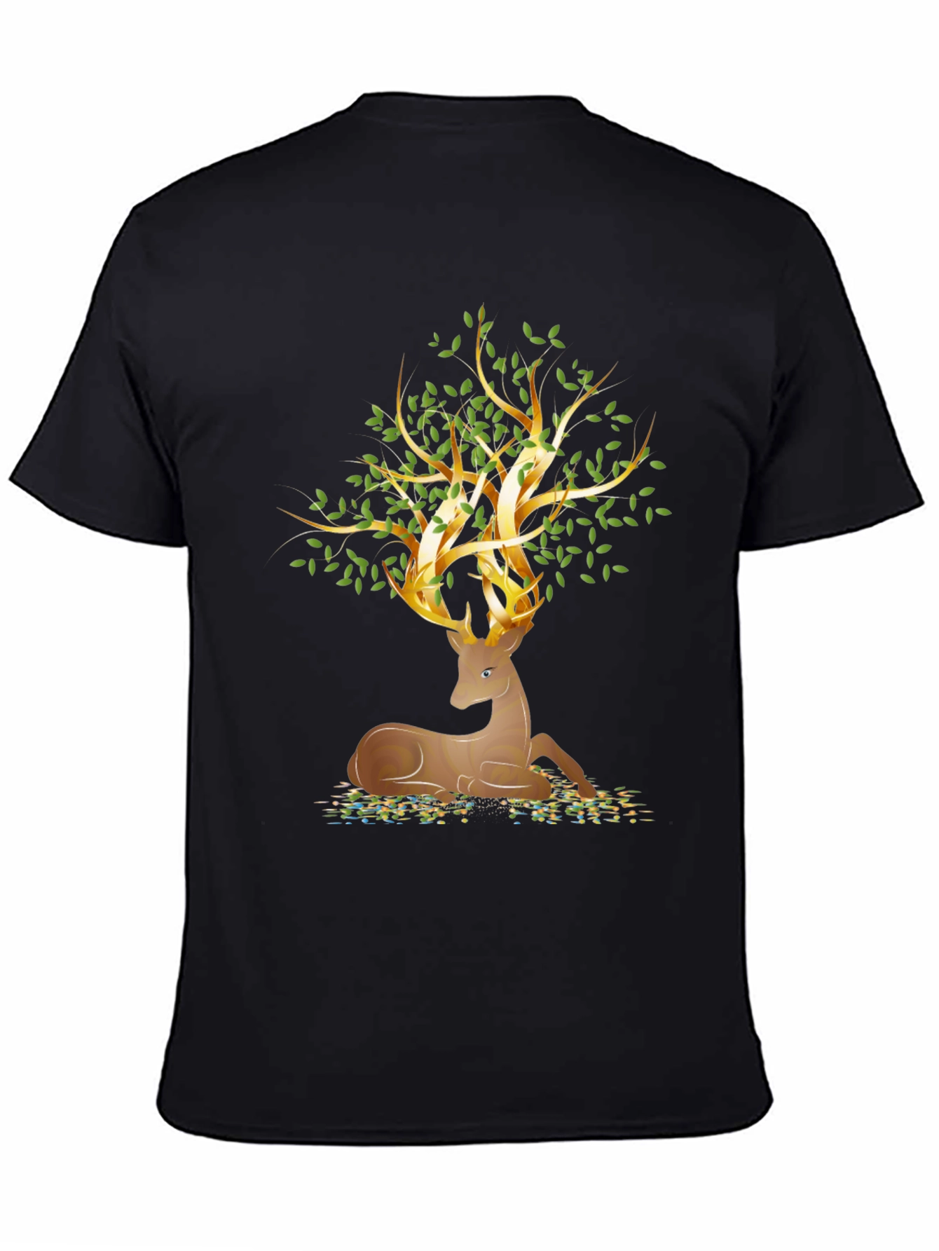 Deer Tree Graphic Tee - Nature Inspired Style