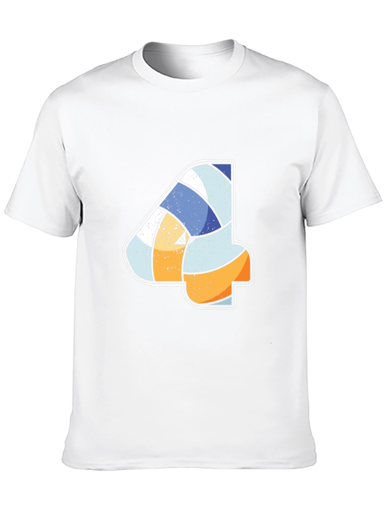 Volleyball Number 4 Black T-Shirt
