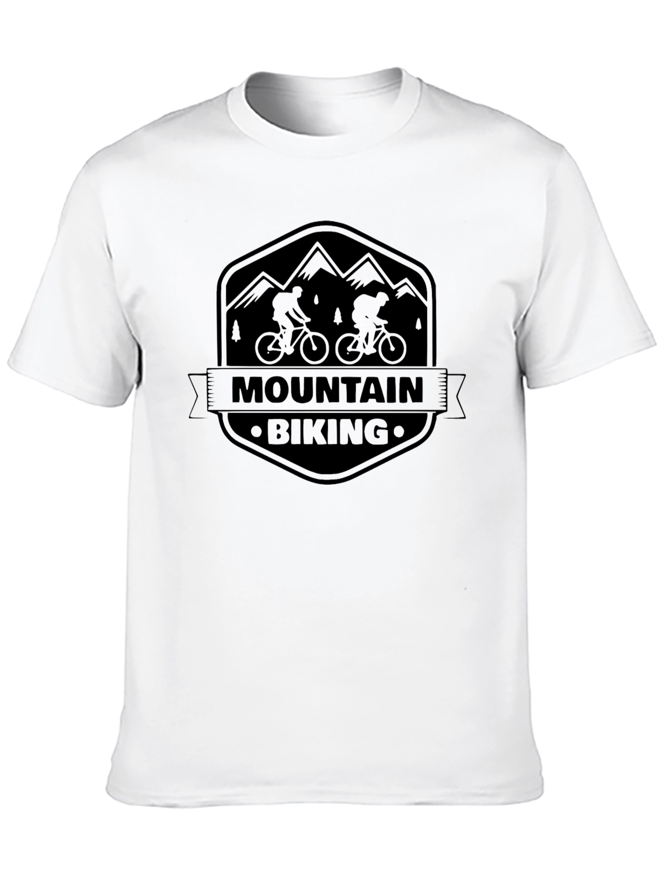 Mountain Biking Graphic Tee - Black