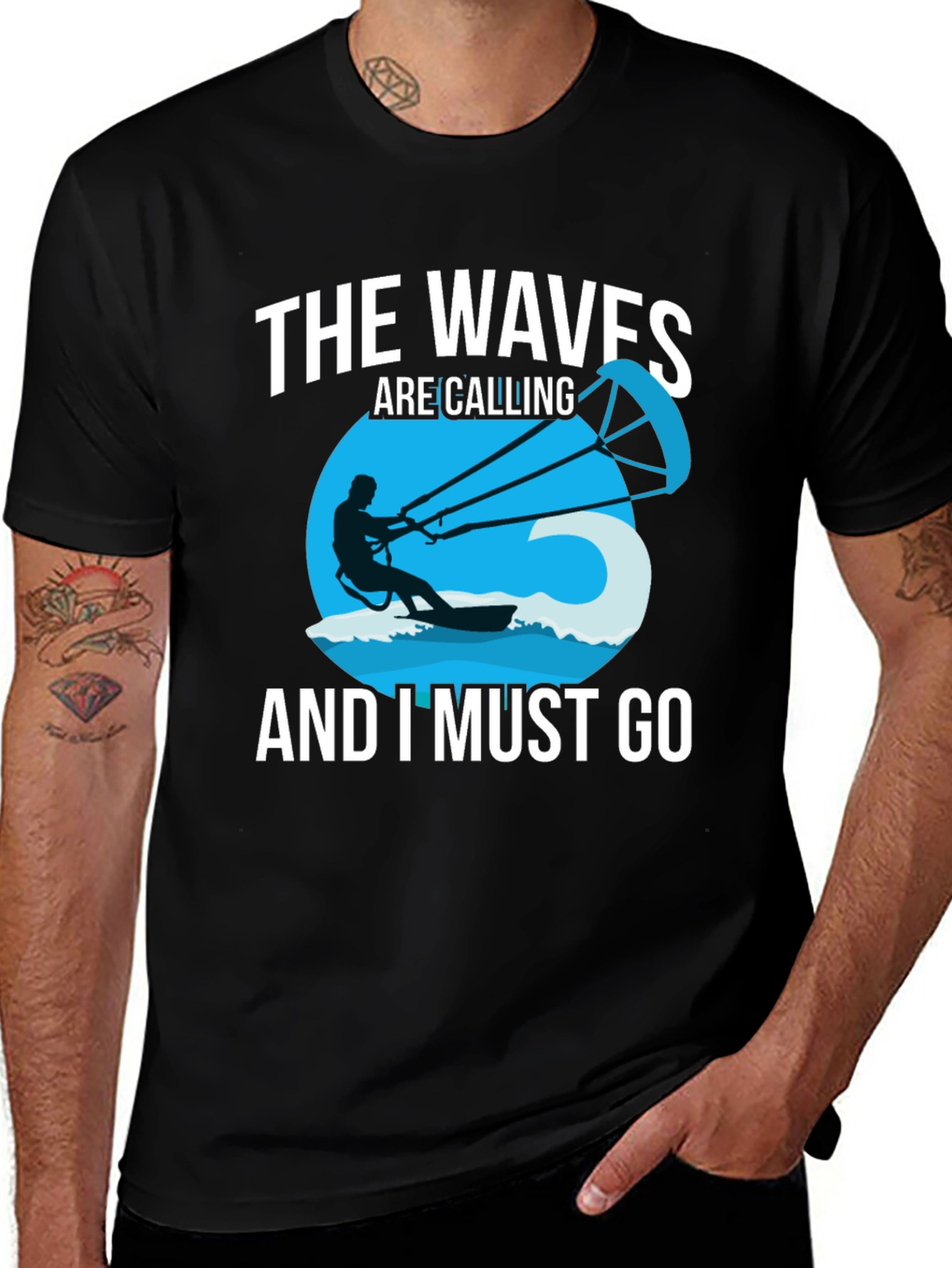 The Waves Are Calling Mens Graphic Tee