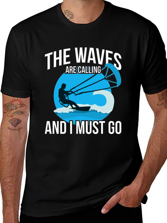 The Waves Are Calling Mens Graphic Tee
