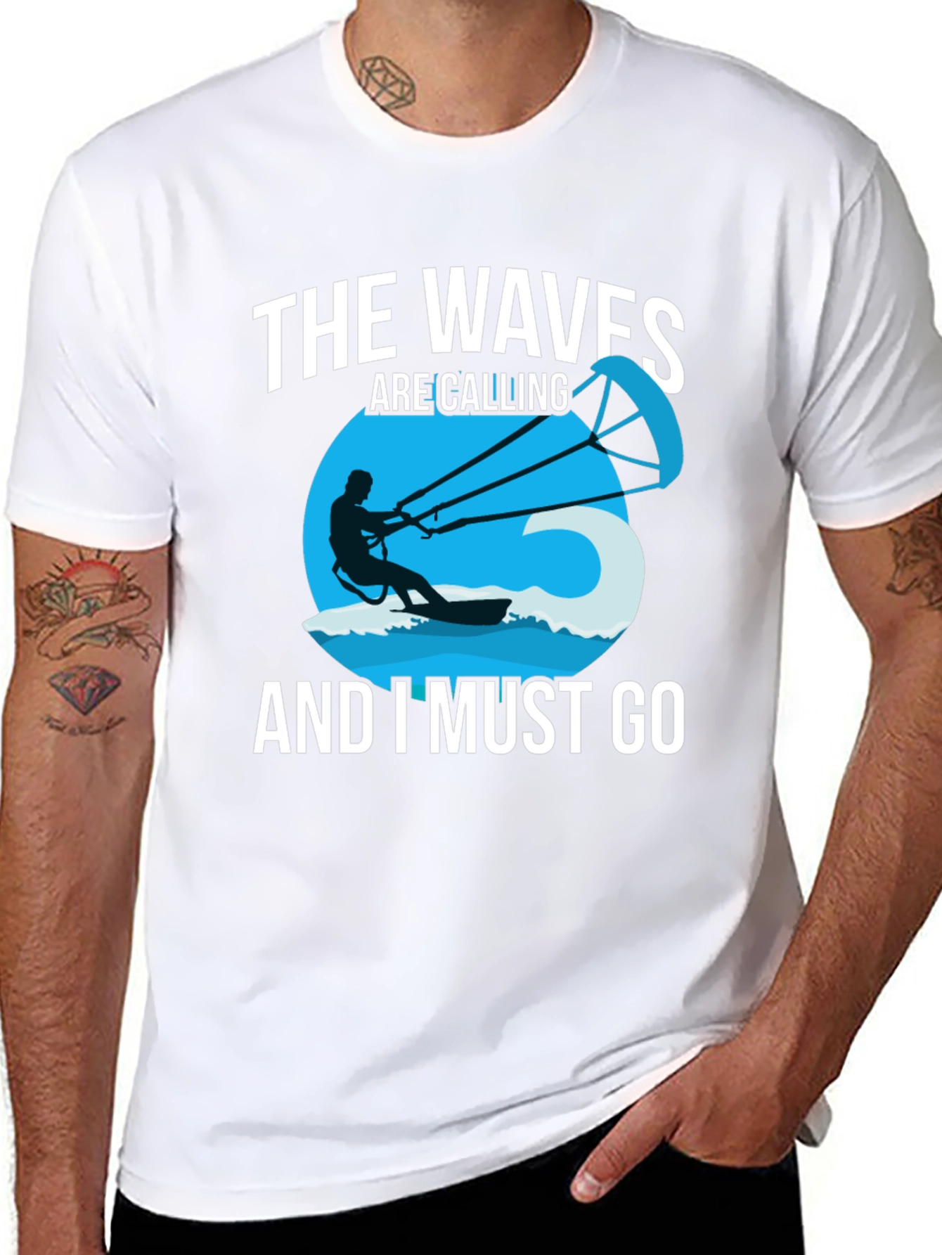 The Waves Are Calling Mens Graphic Tee