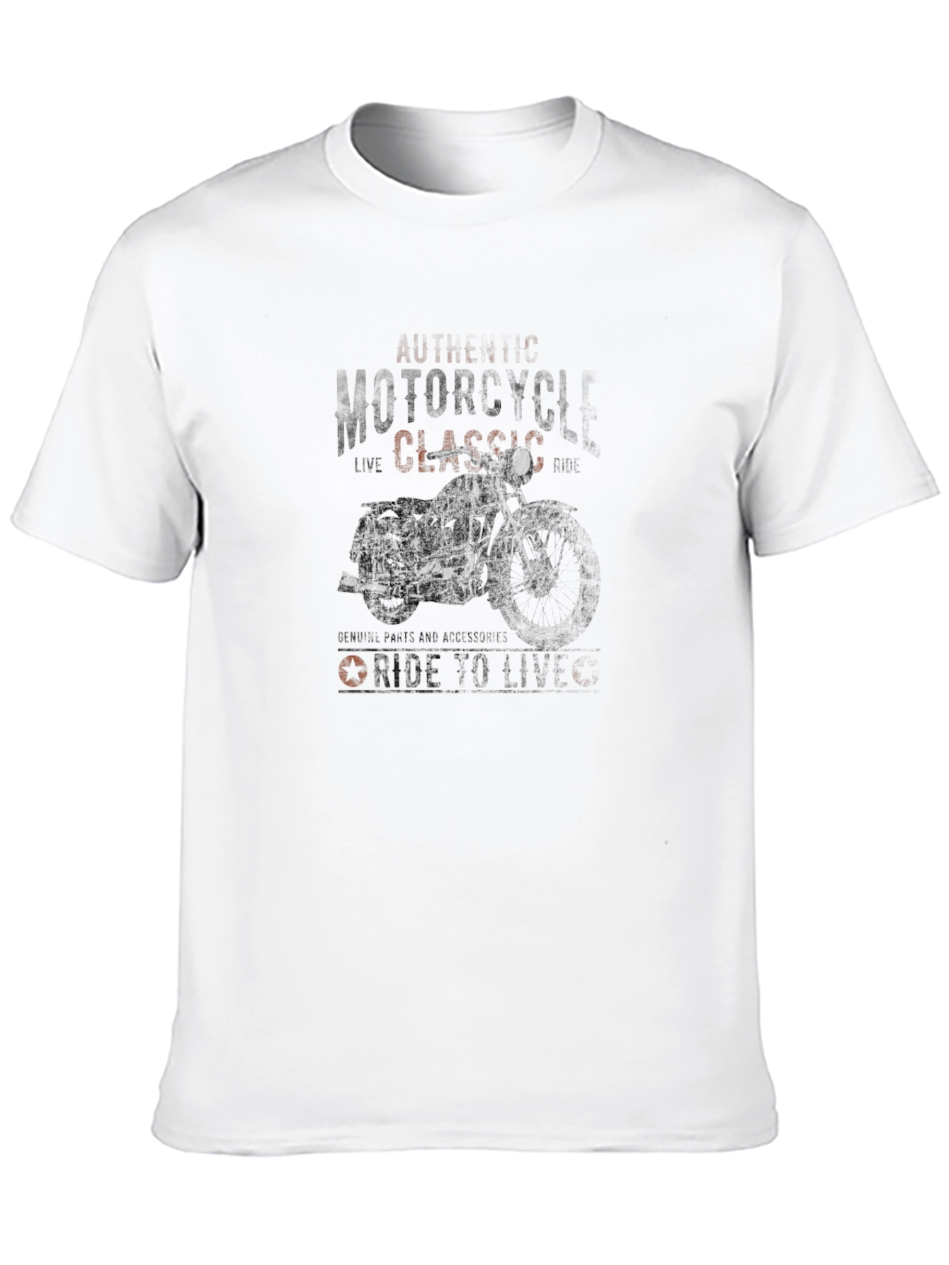 Classic Motorcycle Graphic Tee - Ride to Live