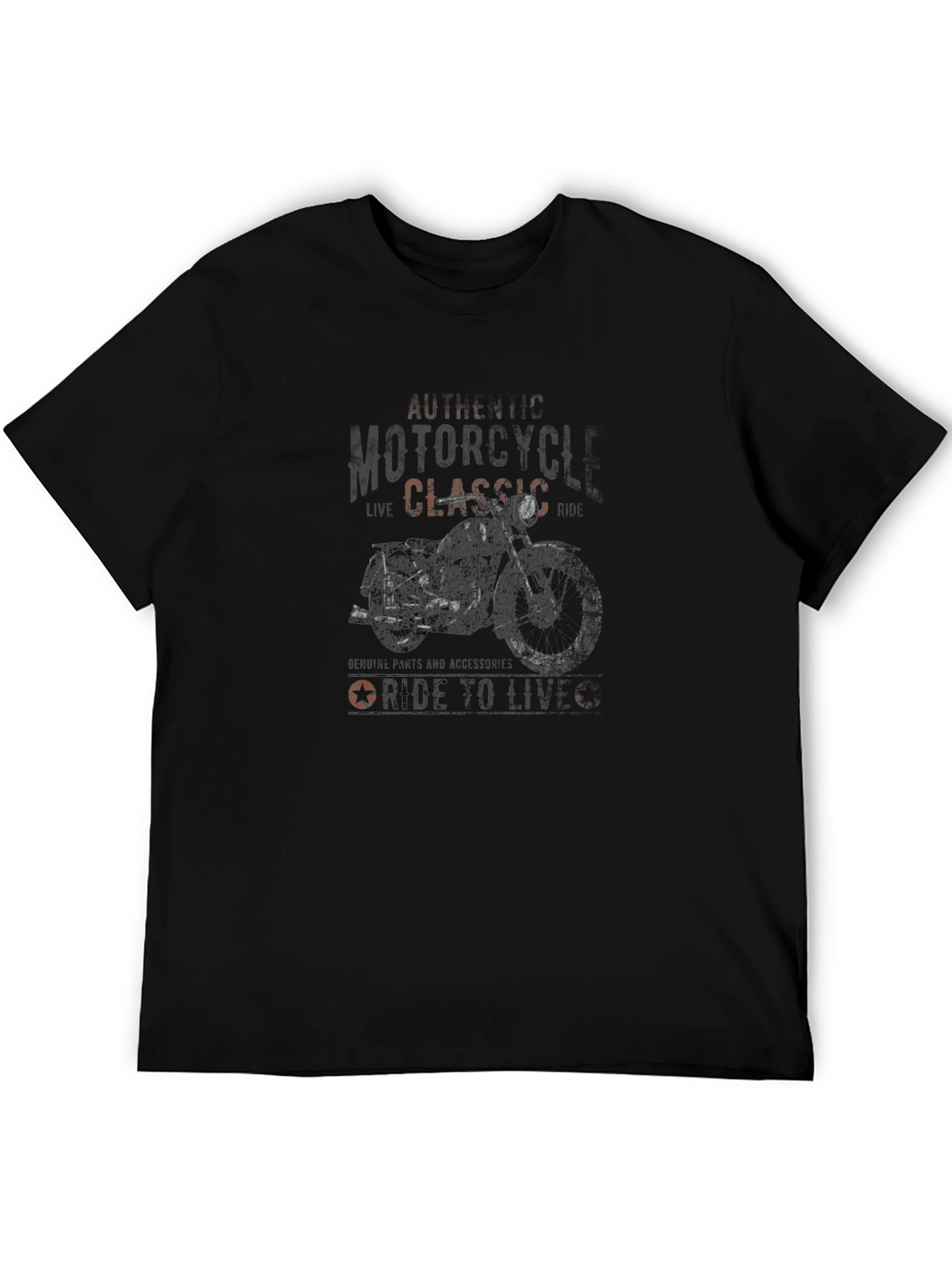 Classic Motorcycle Graphic Tee - Ride to Live