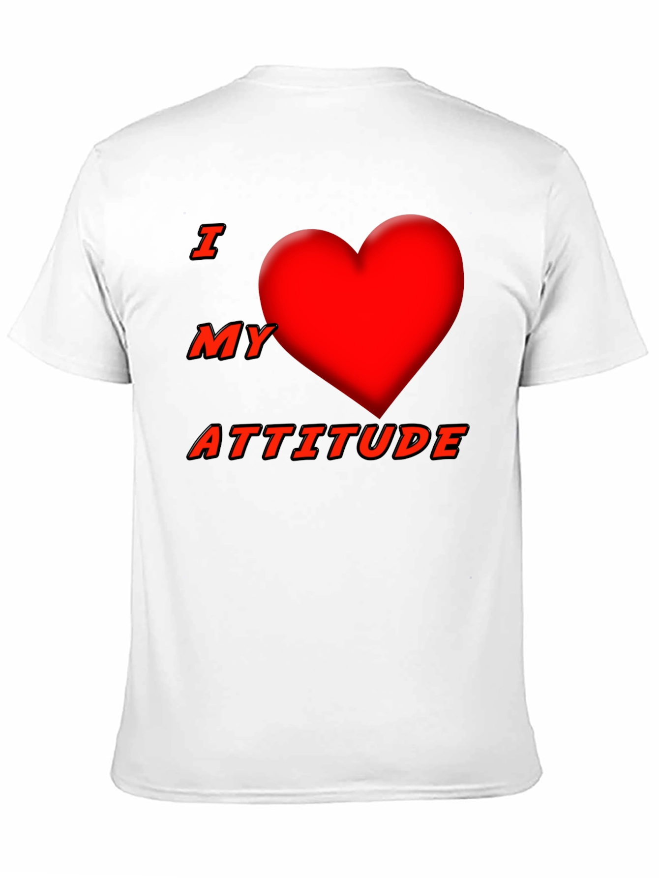 I Heart My Attitude Black T-Shirt