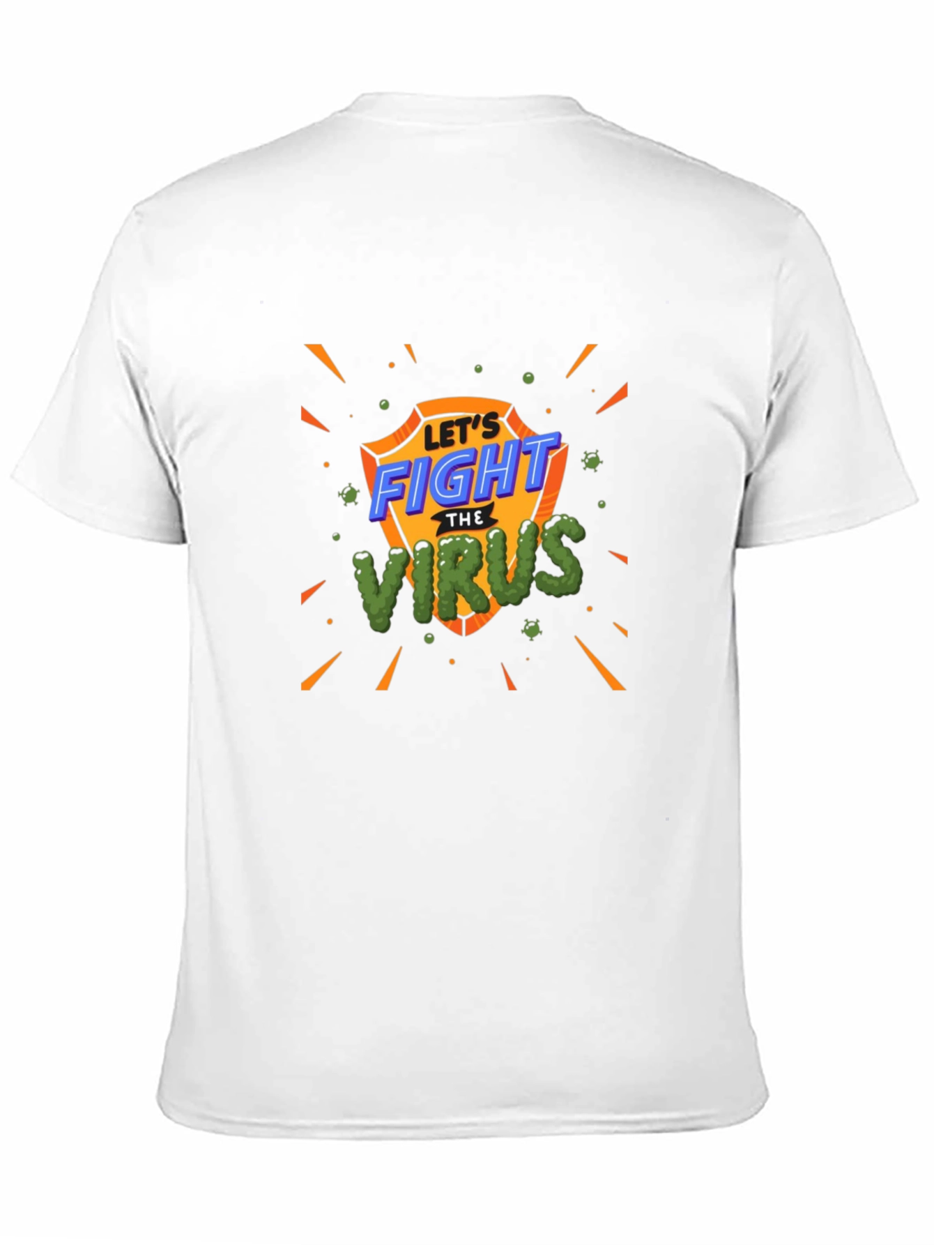 Fight The Virus T-Shirt - Shield Design Black Tee
