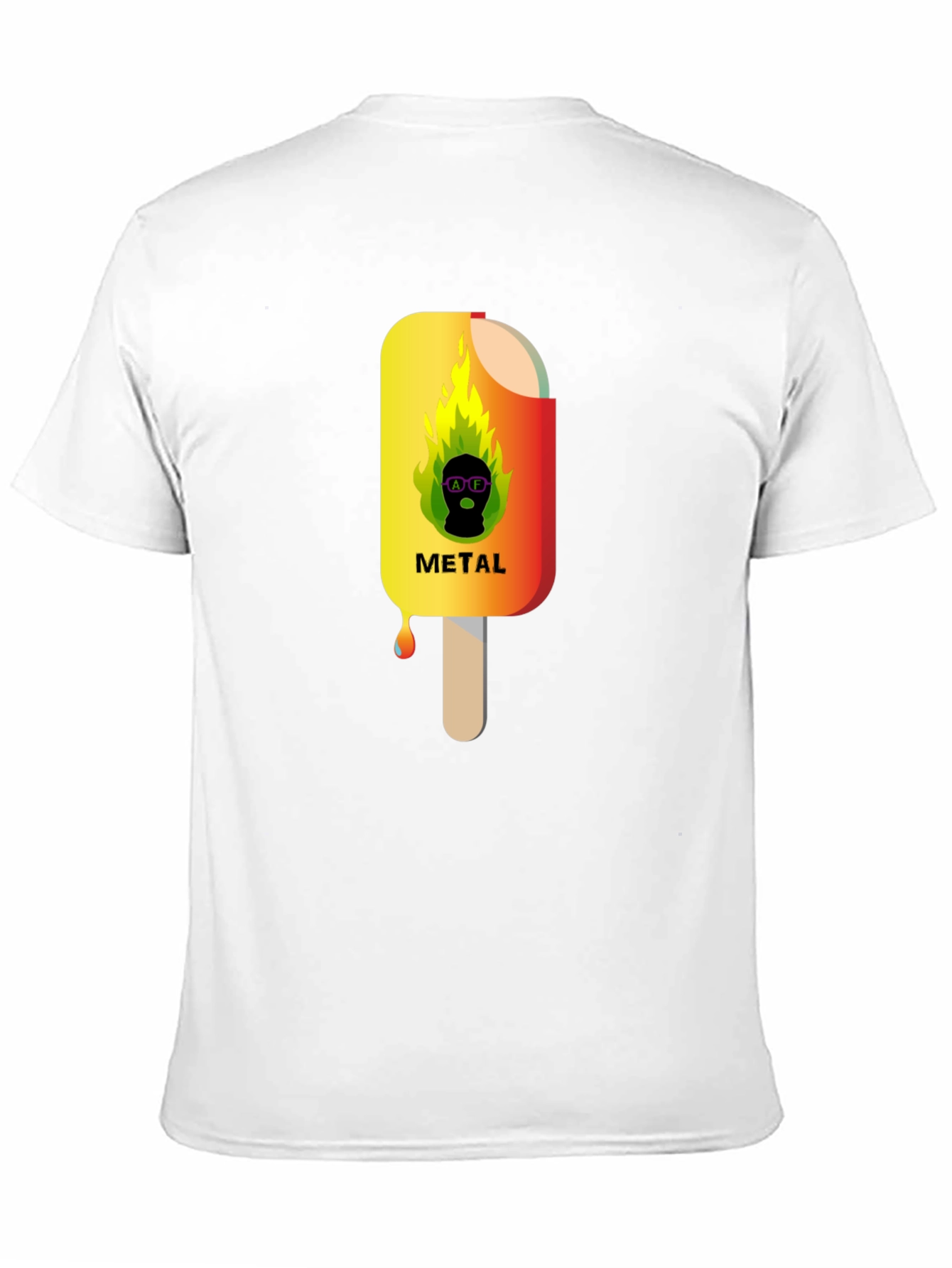 Metal Ice Cream Graphic T-Shirt - Cool Summer Style
