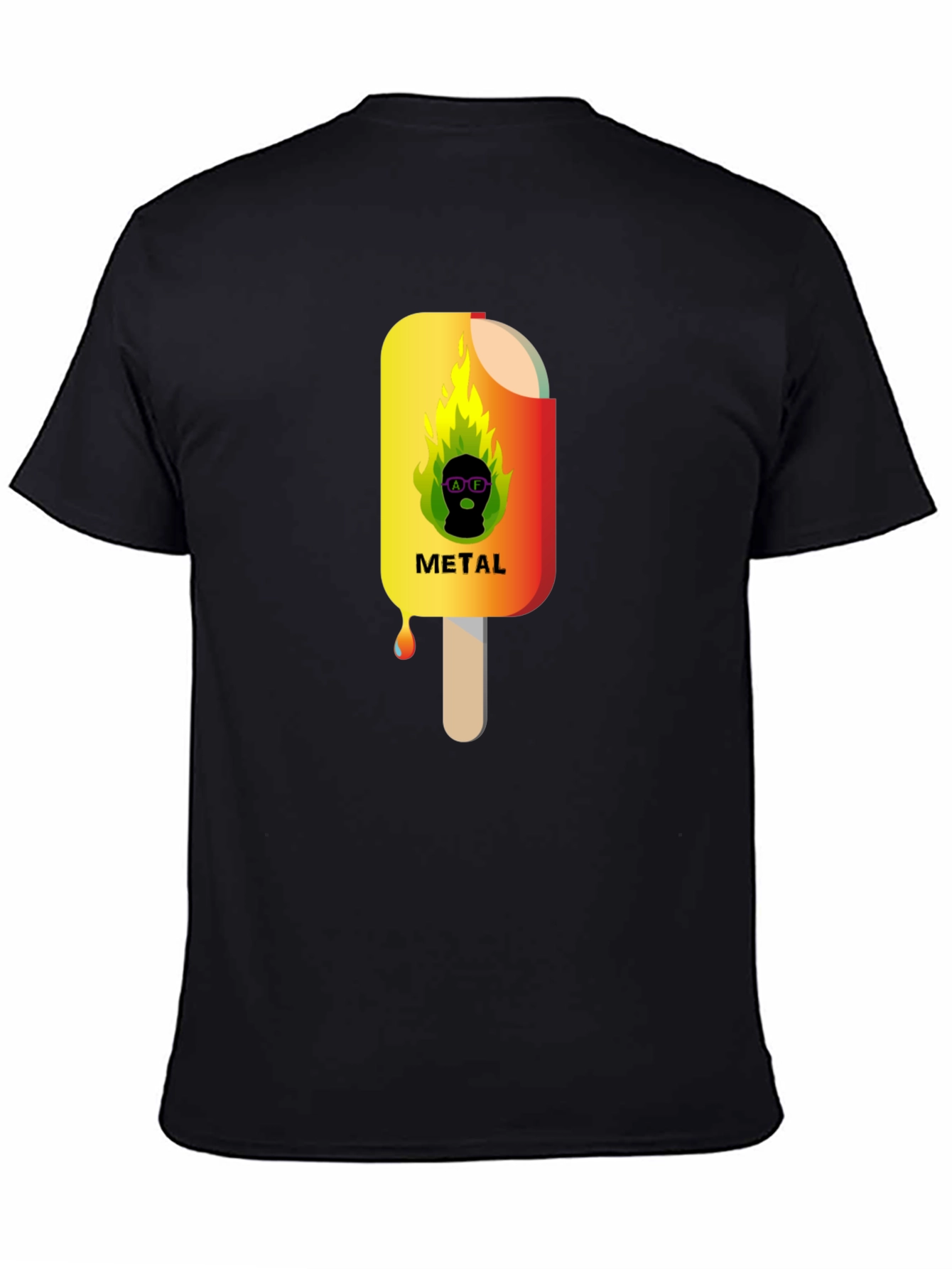 Metal Ice Cream Graphic T-Shirt - Cool Summer Style