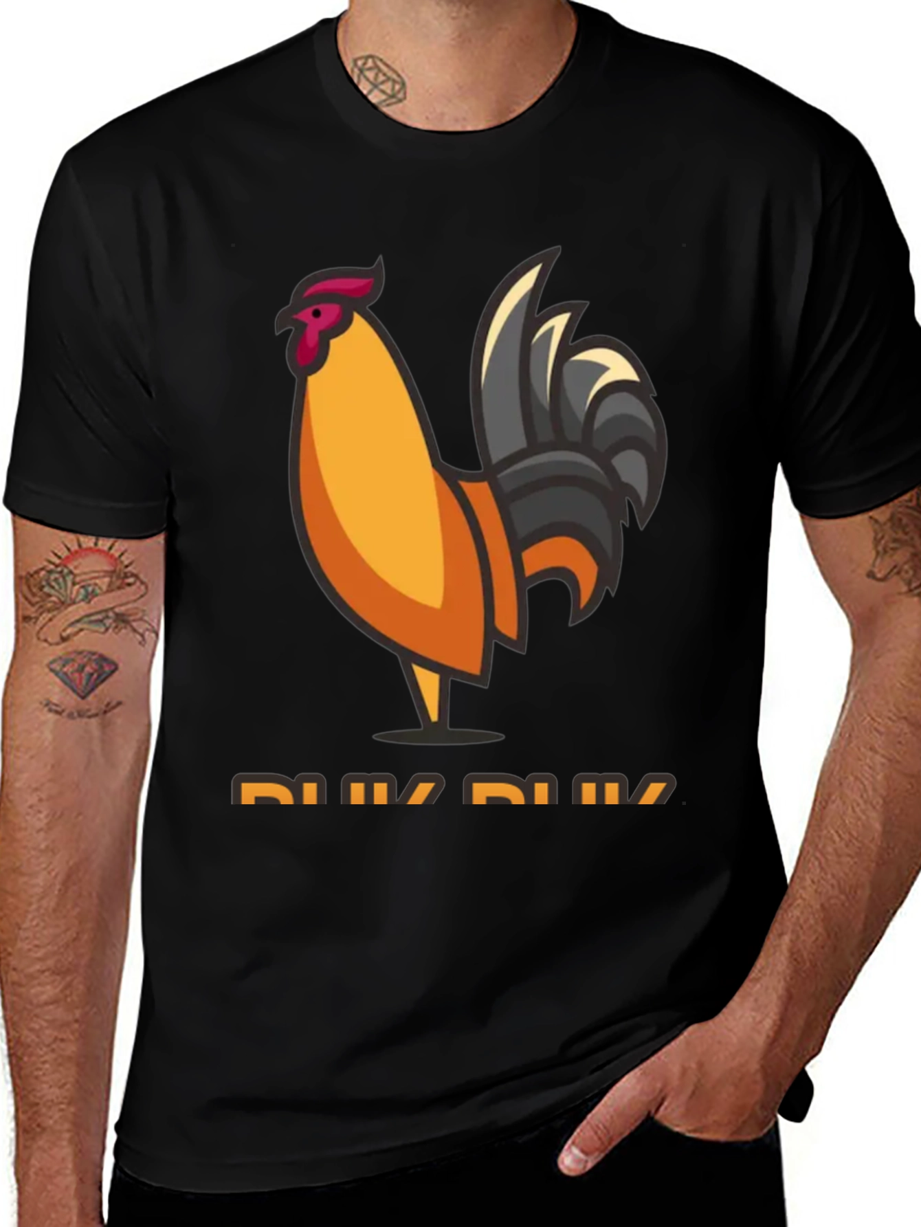 Rooster Graphic Tee - Mens Black T-Shirt