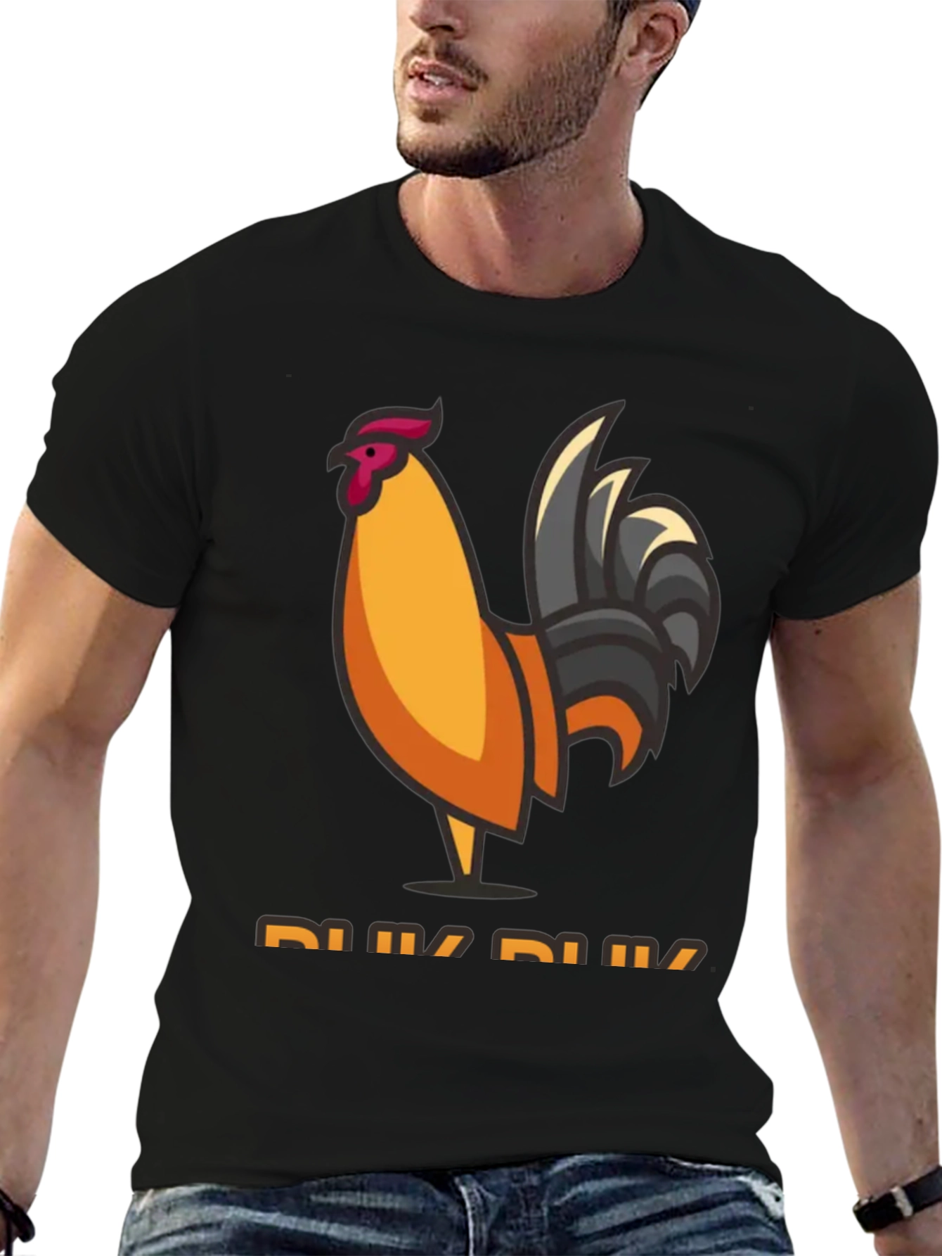 Rooster Graphic Tee - Mens Black T-Shirt