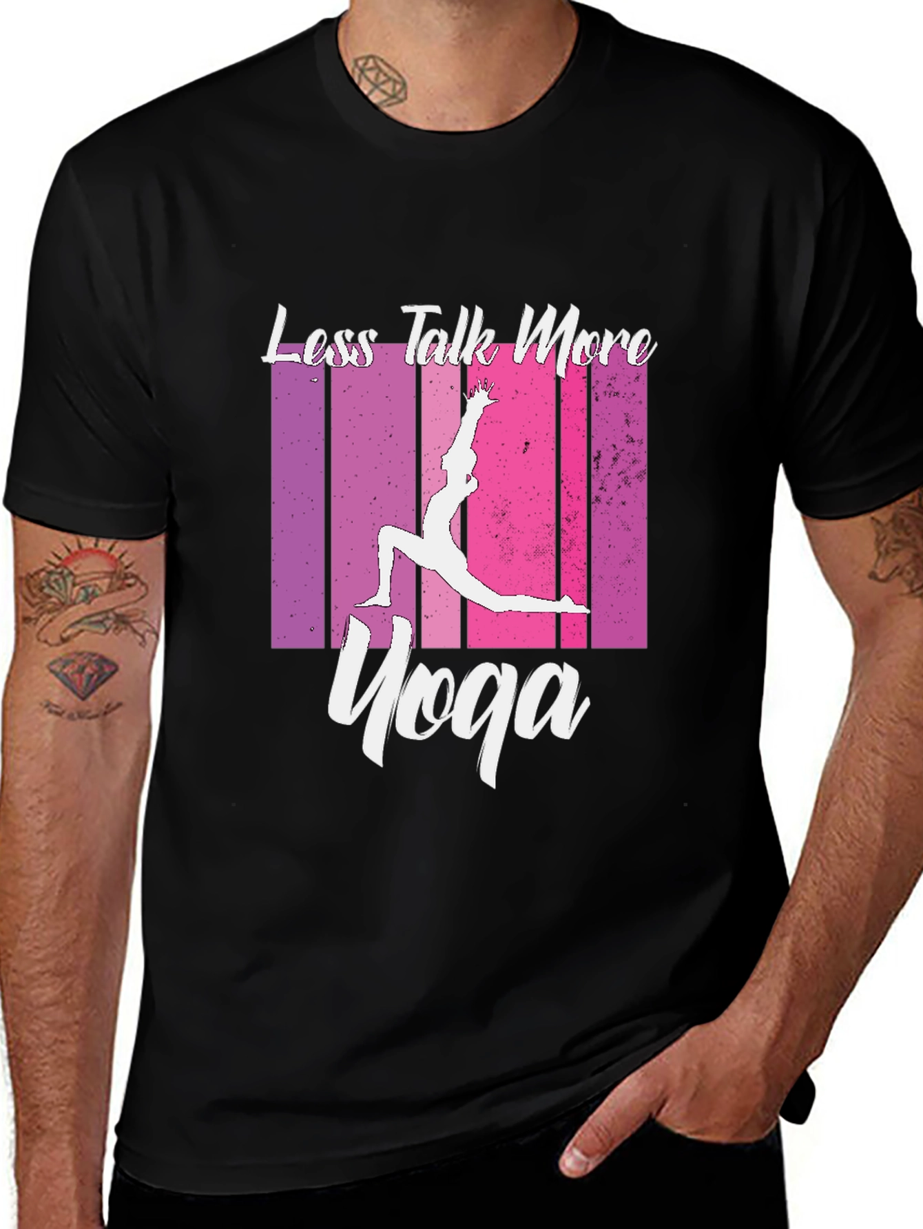 Less Talk More Yoga Black Graphic Tee