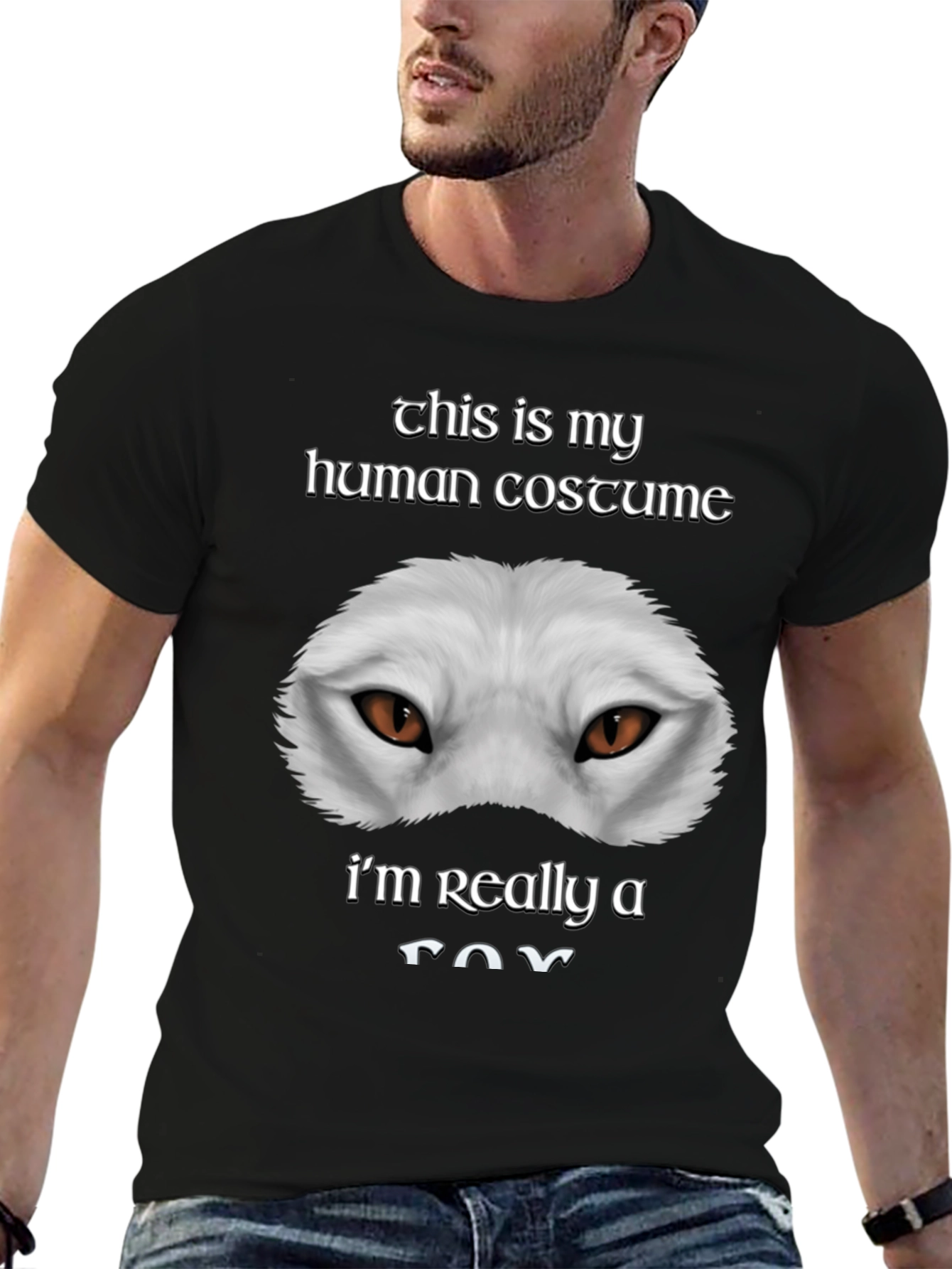 Human Costume Funny Fox T-Shirt