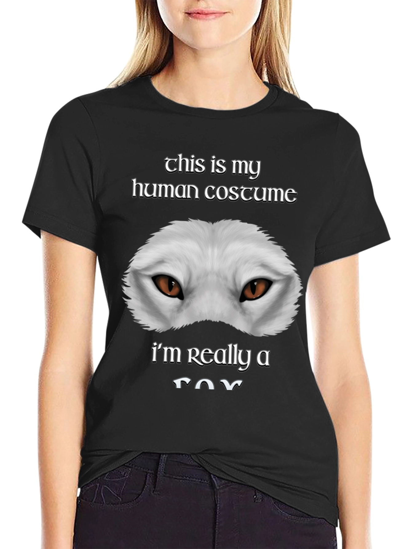 Human Costume Funny Fox T-Shirt