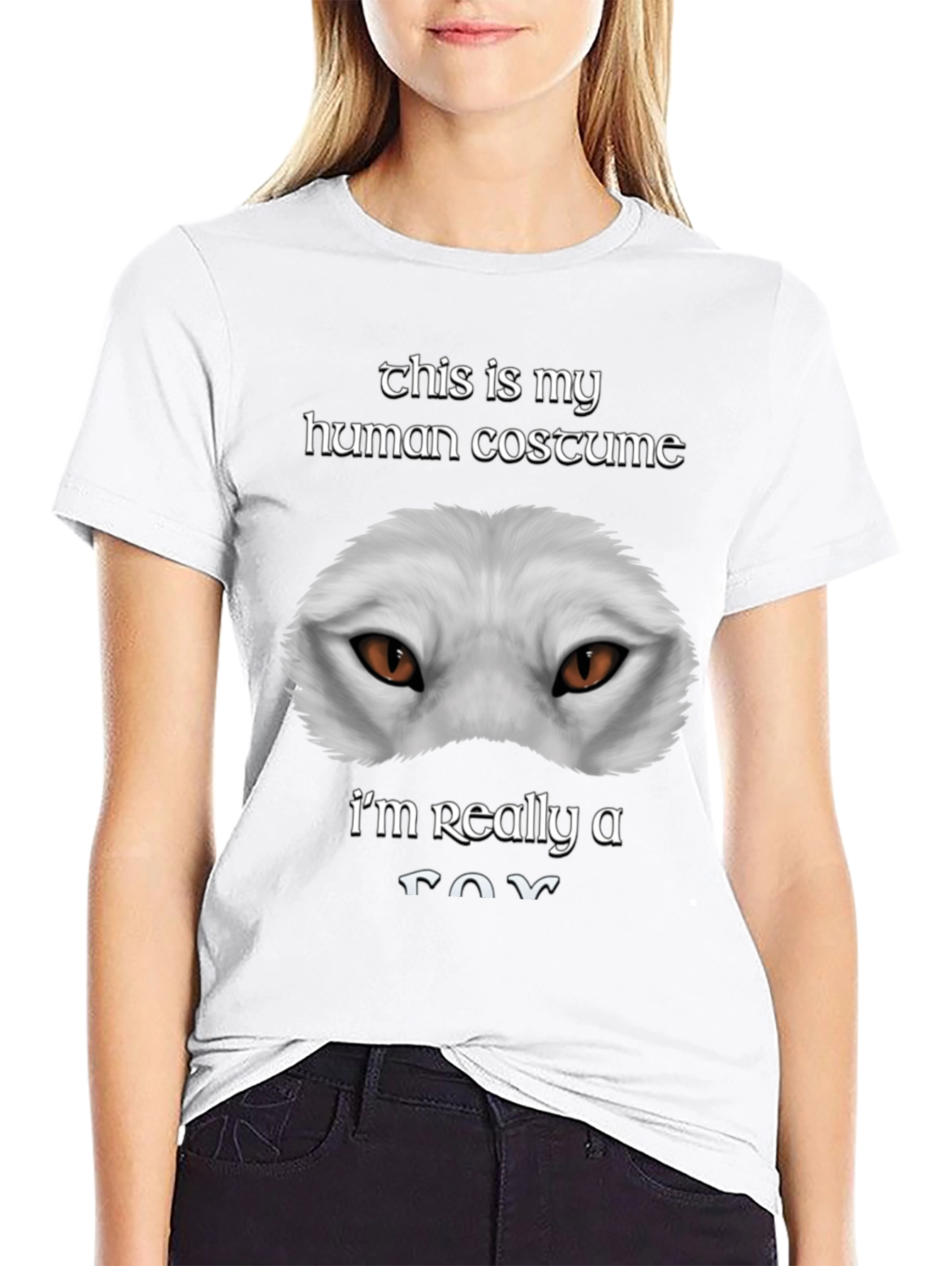 Human Costume Funny Fox T-Shirt