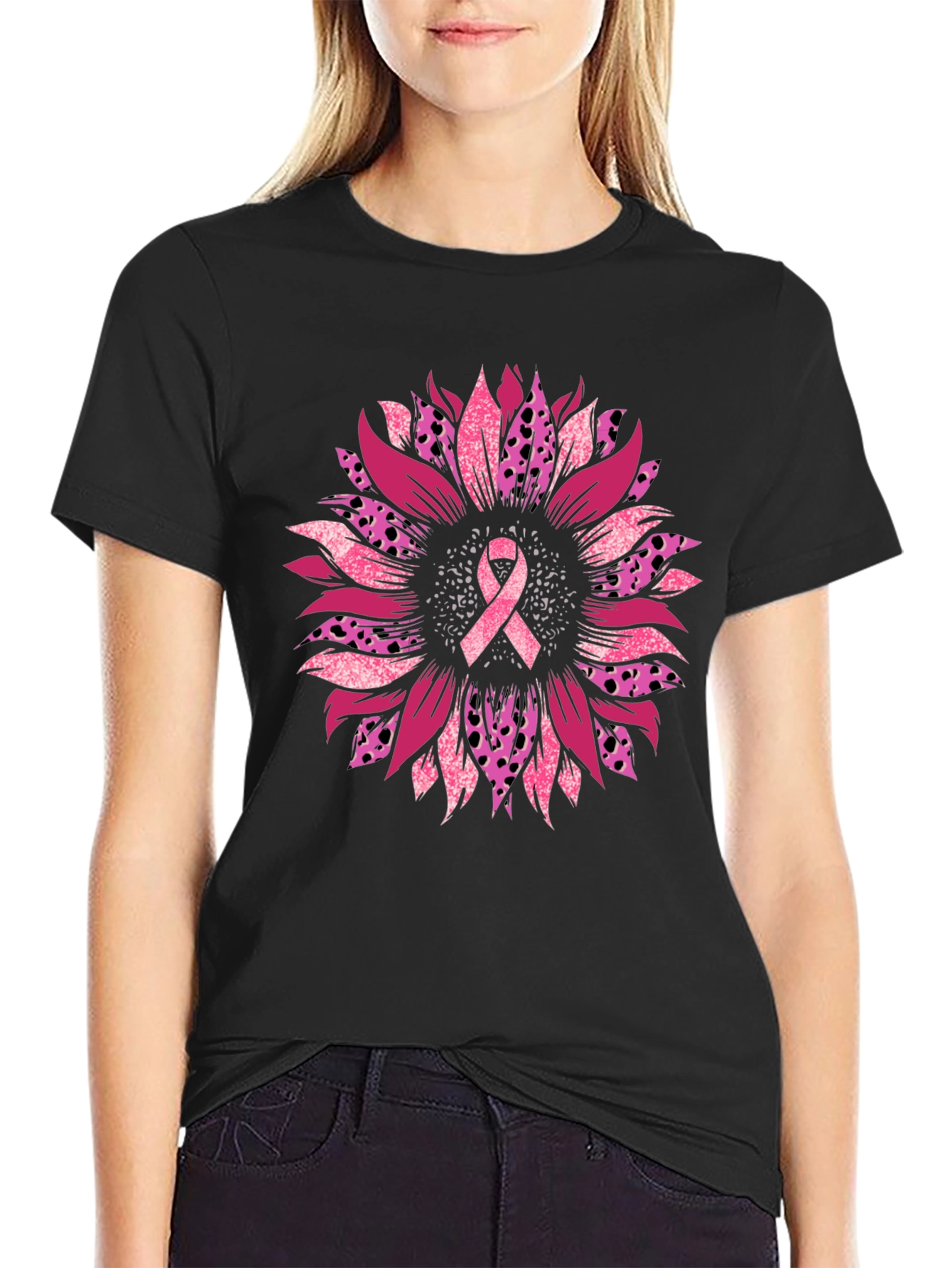 Breast Cancer Awareness Sunflower T-Shirt