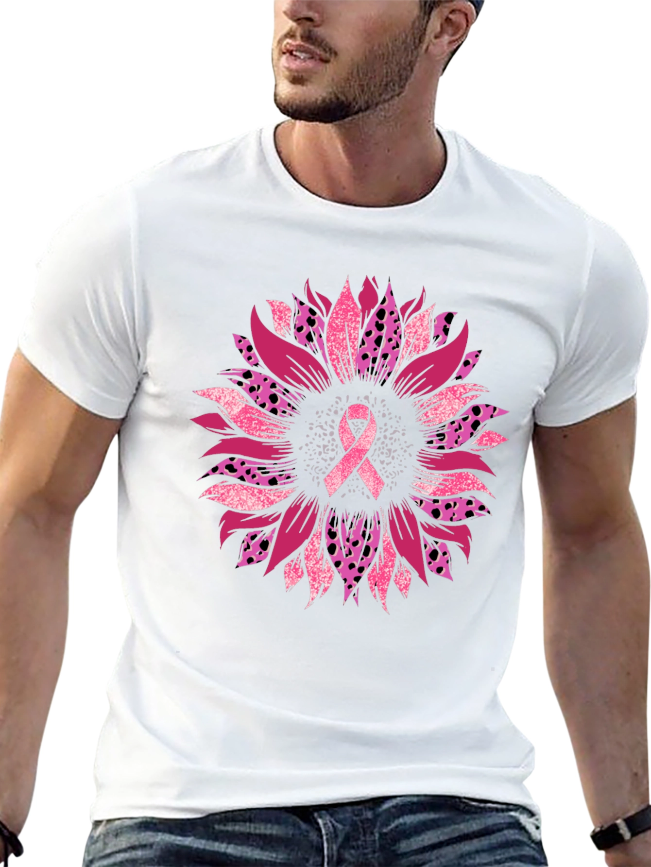 Breast Cancer Awareness Sunflower T-Shirt