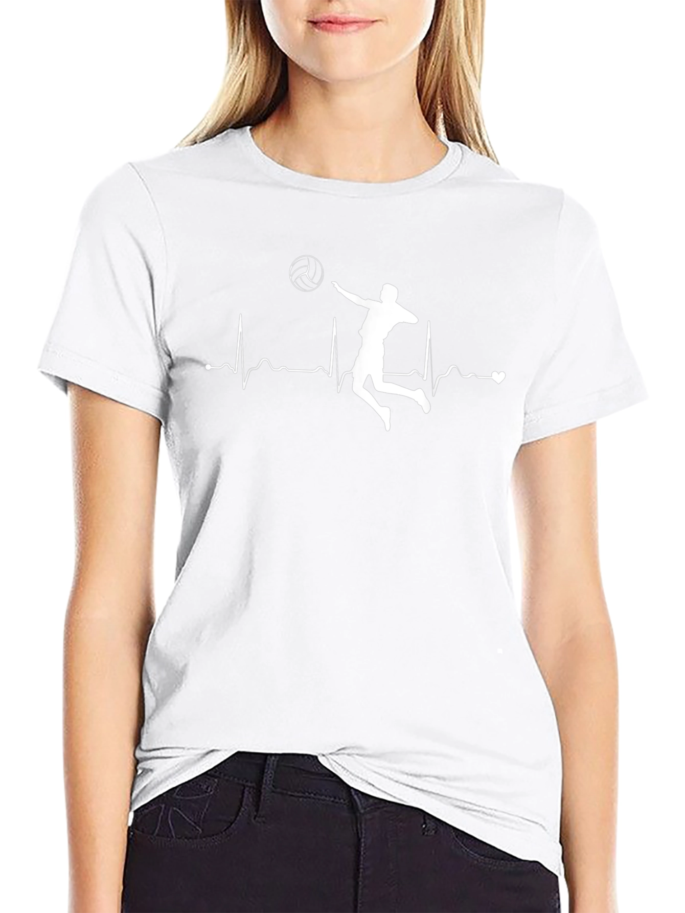 Volleyball Heartbeat T-Shirt - Love The Game!