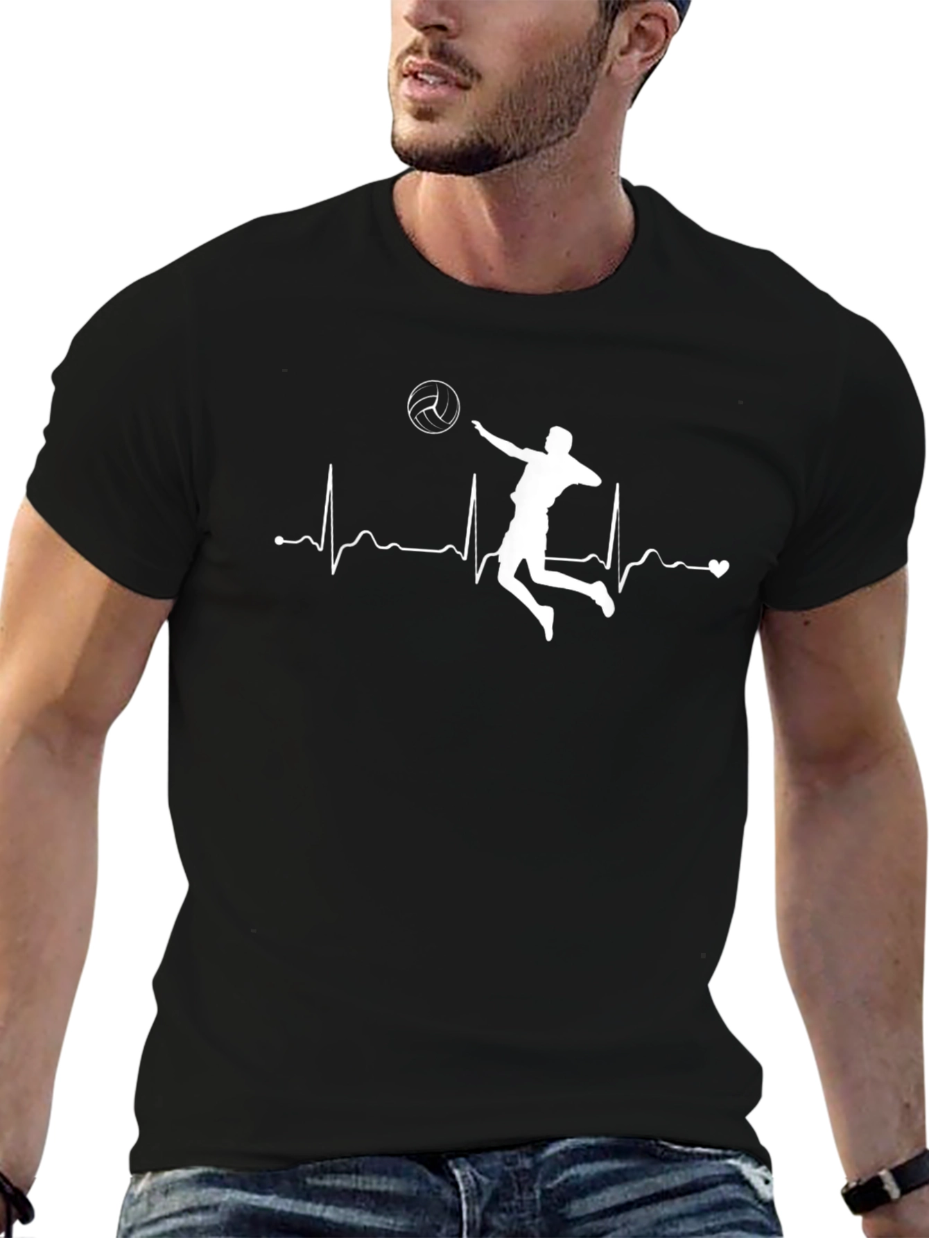 Volleyball Heartbeat T-Shirt - Love The Game!