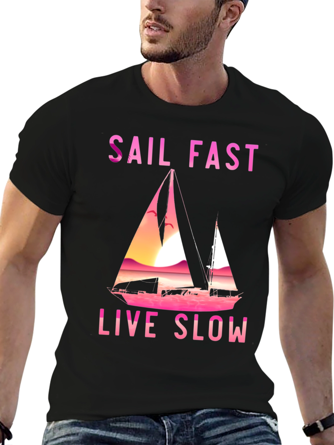 Sail Fast Live Slow Graphic Tee