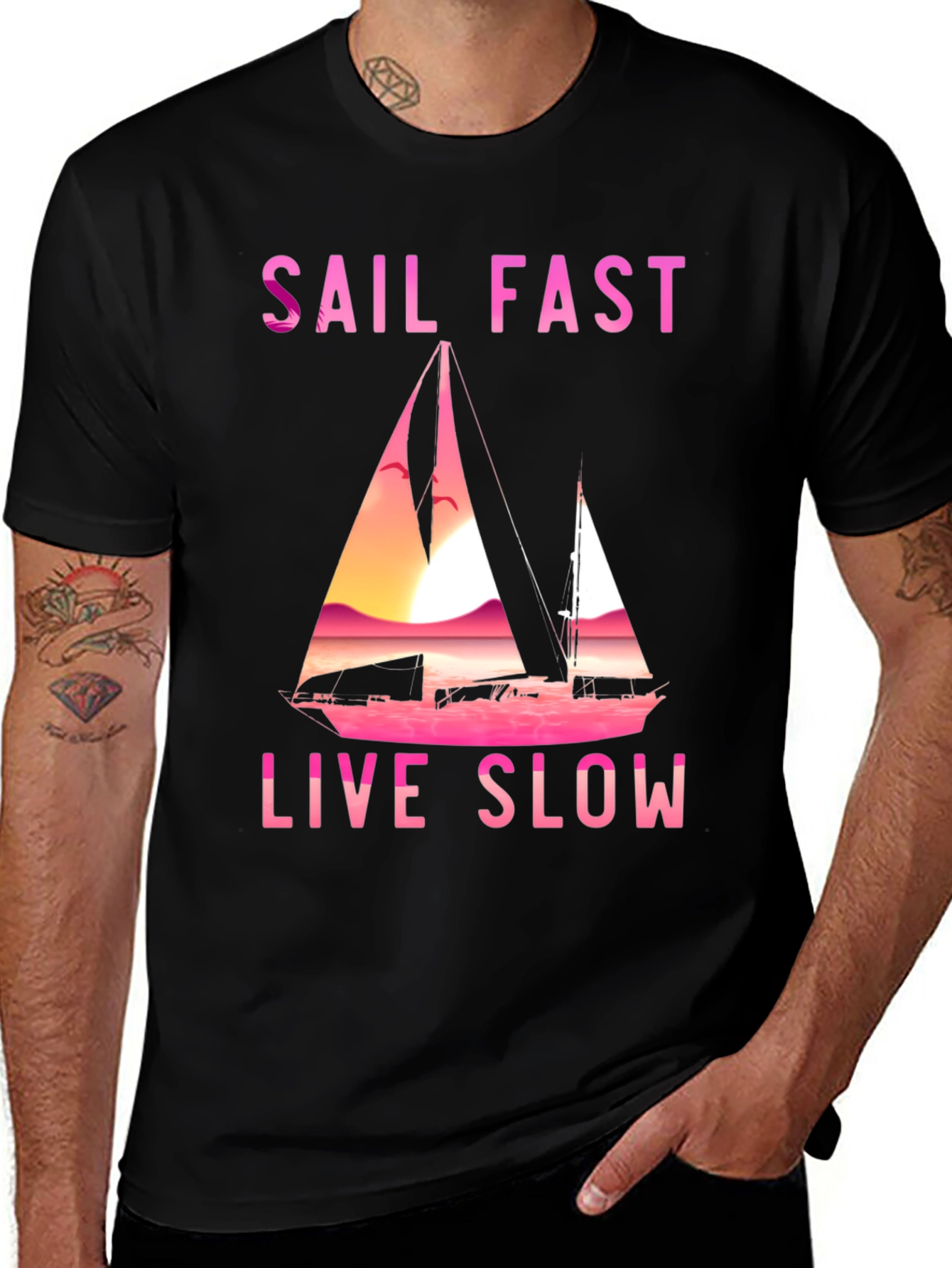 Sail Fast Live Slow Graphic Tee