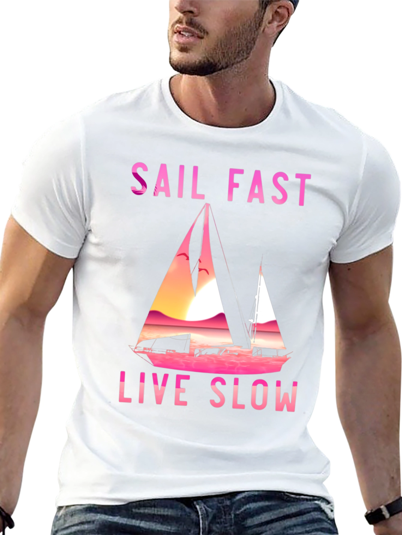 Sail Fast Live Slow Graphic Tee