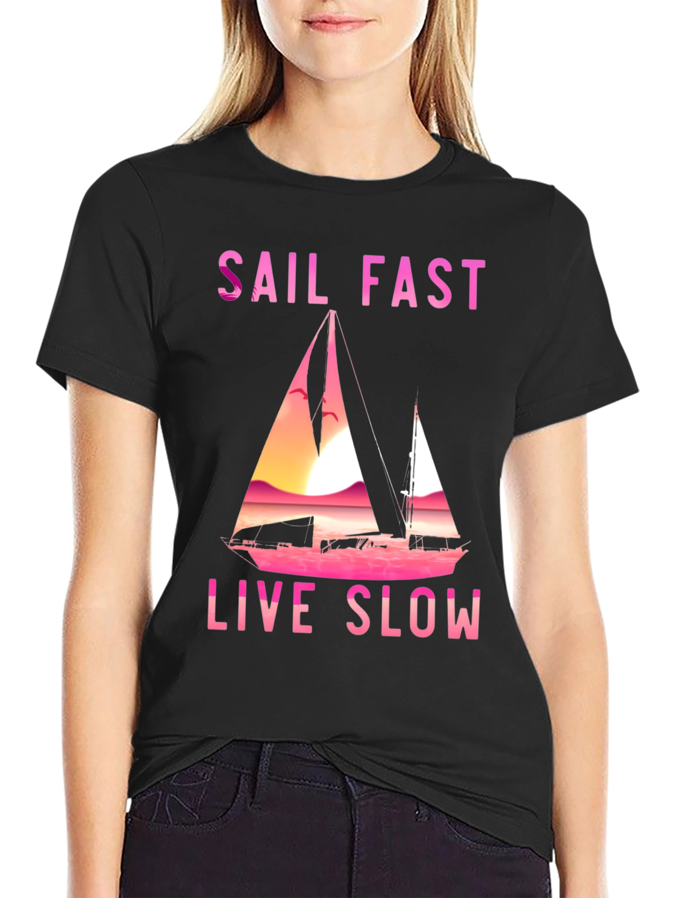 Sail Fast Live Slow Graphic Tee