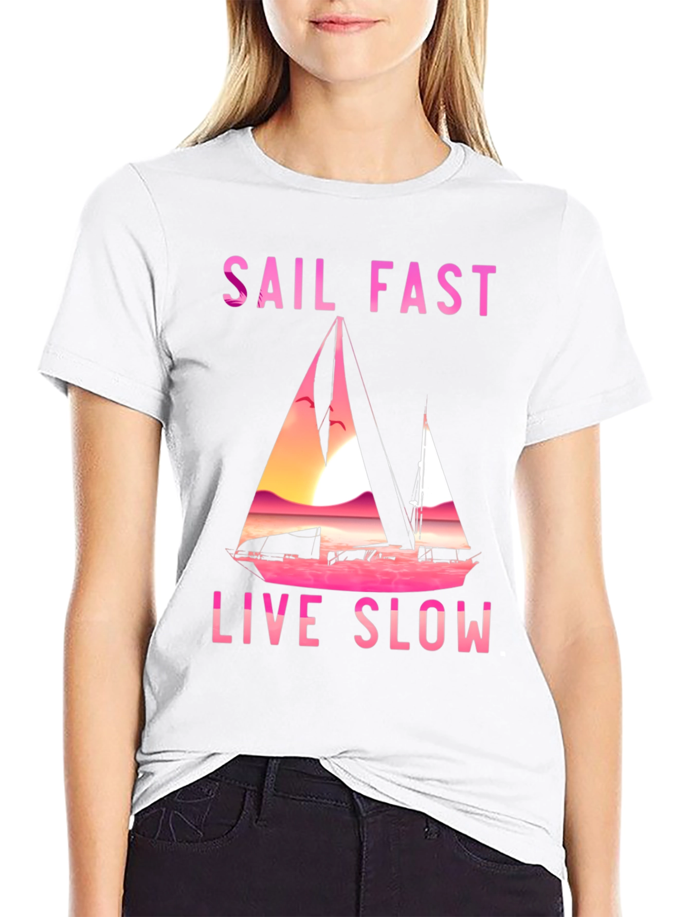 Sail Fast Live Slow Graphic Tee