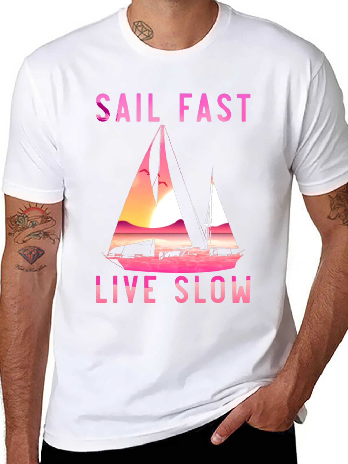 Sail Fast Live Slow Graphic Tee