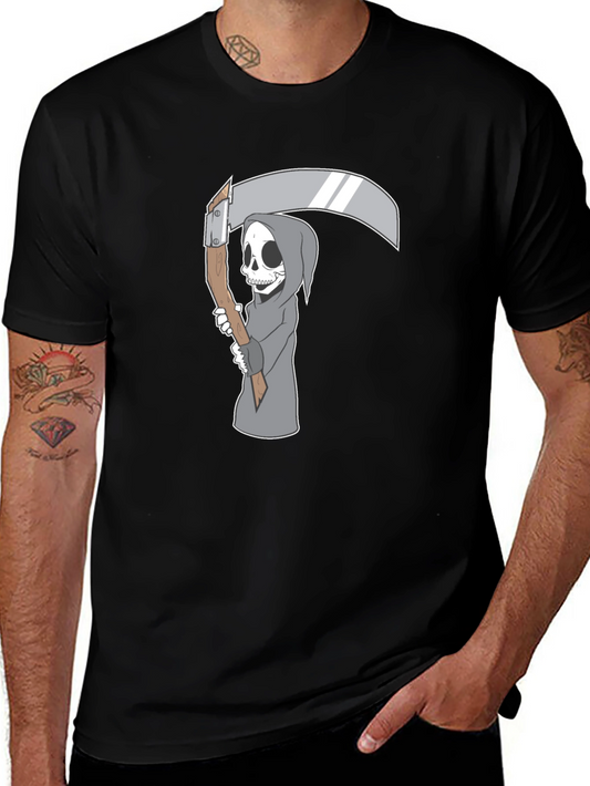 Grim Reaper Graphic Tee - Spooky Style