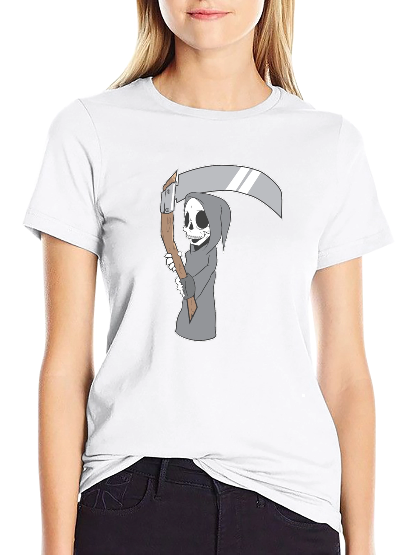 Grim Reaper Graphic Tee - Spooky Style