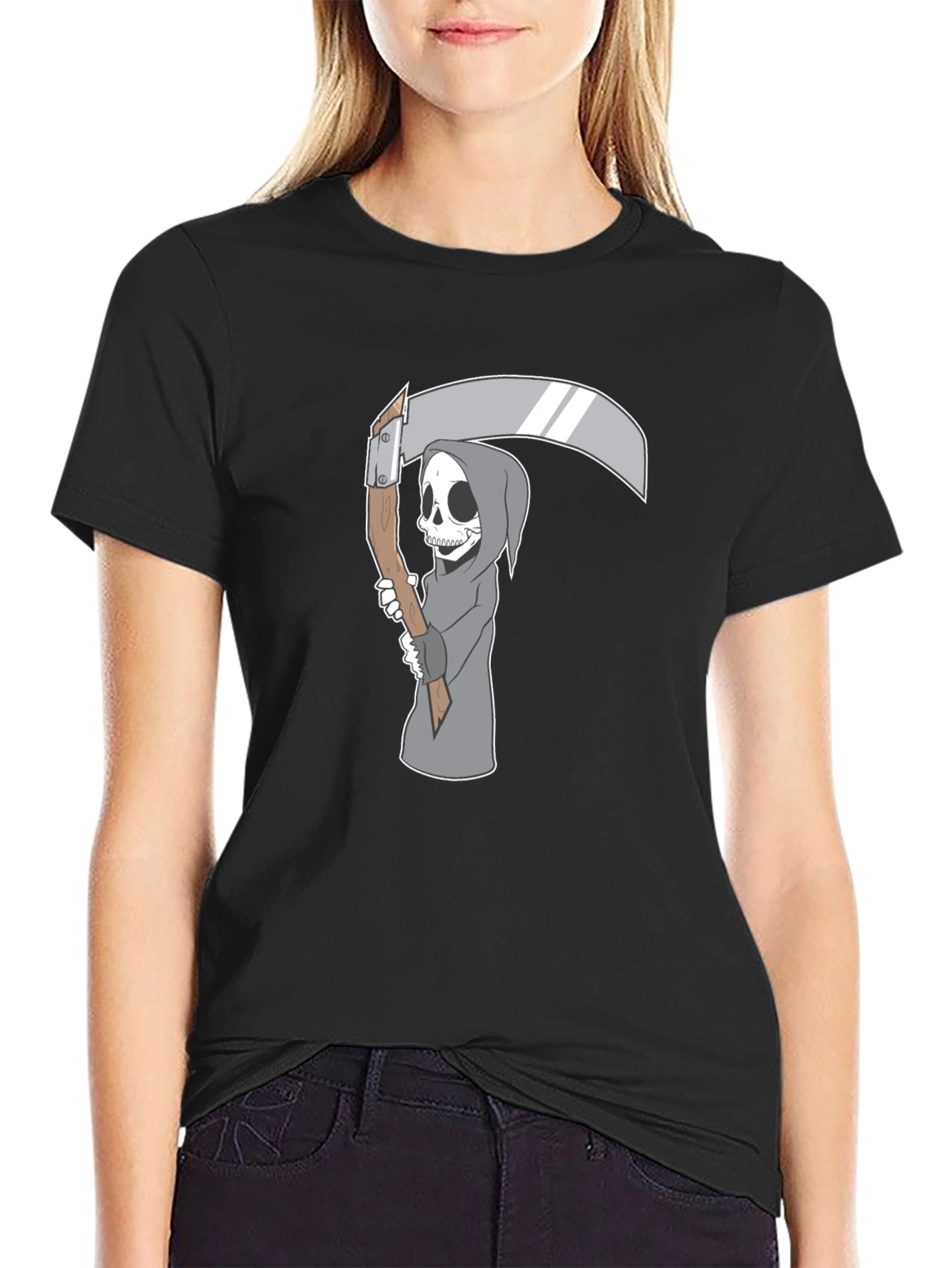 Grim Reaper Graphic Tee - Spooky Style