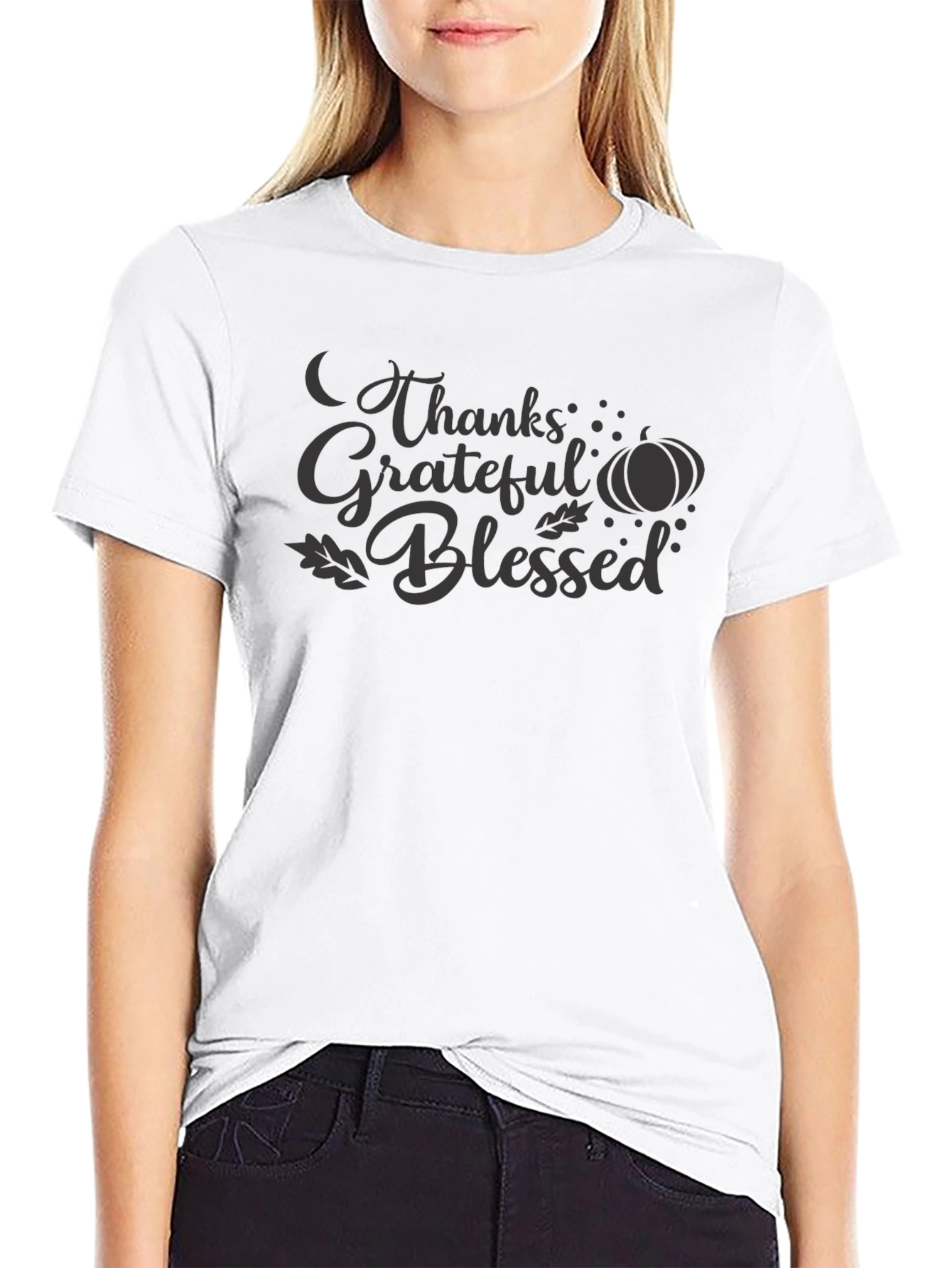 Thanks Grateful Blessed Graphic Tee