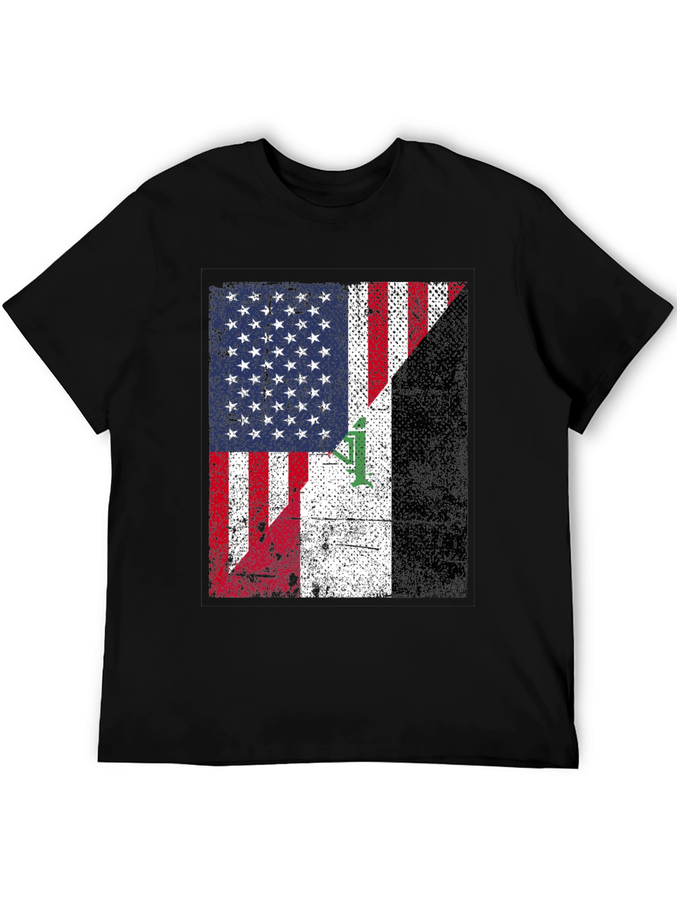 USA Iraq Flag Graphic T-Shirt