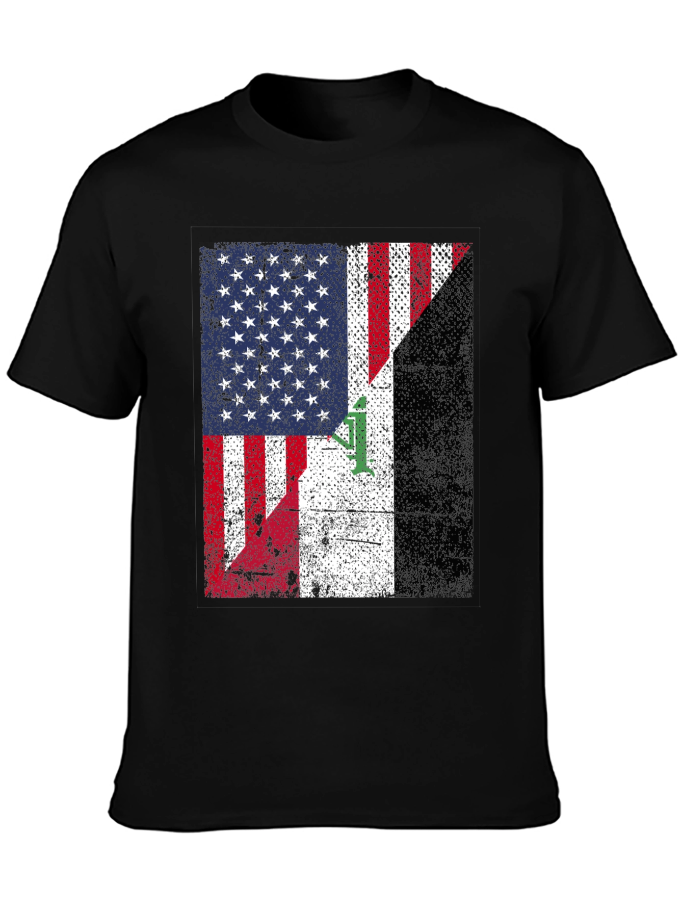 USA Iraq Flag Graphic T-Shirt