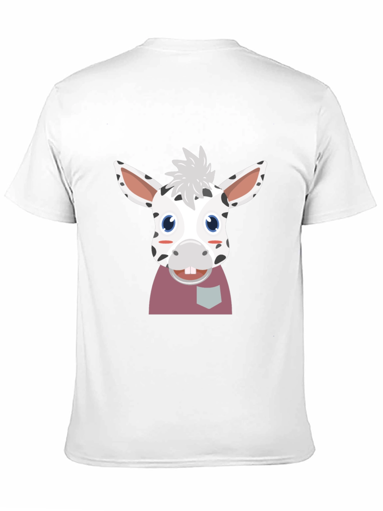 Cute Cartoon Animal Graphic Tee - Black