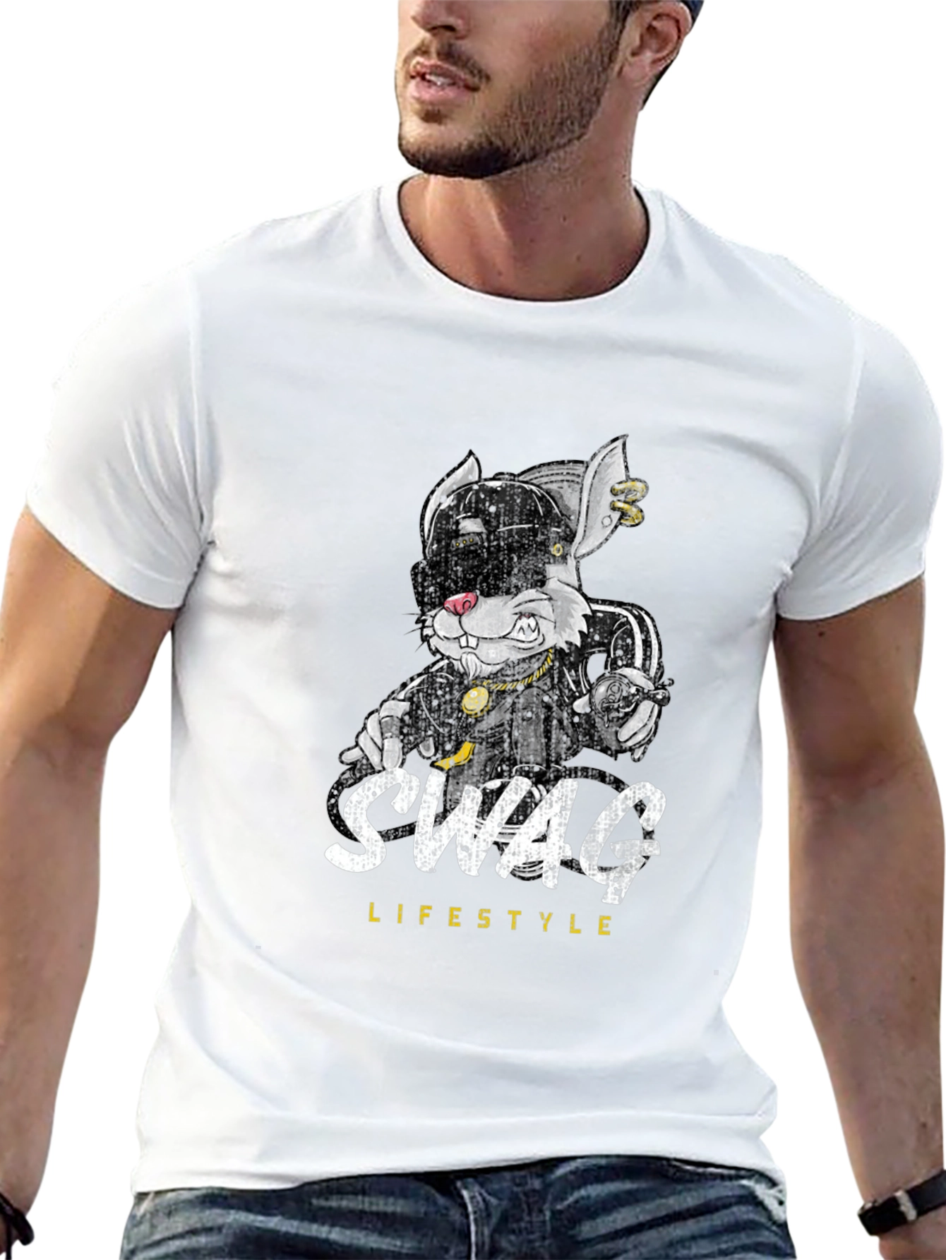 Swag Lifestyle Black Graphic T-Shirt