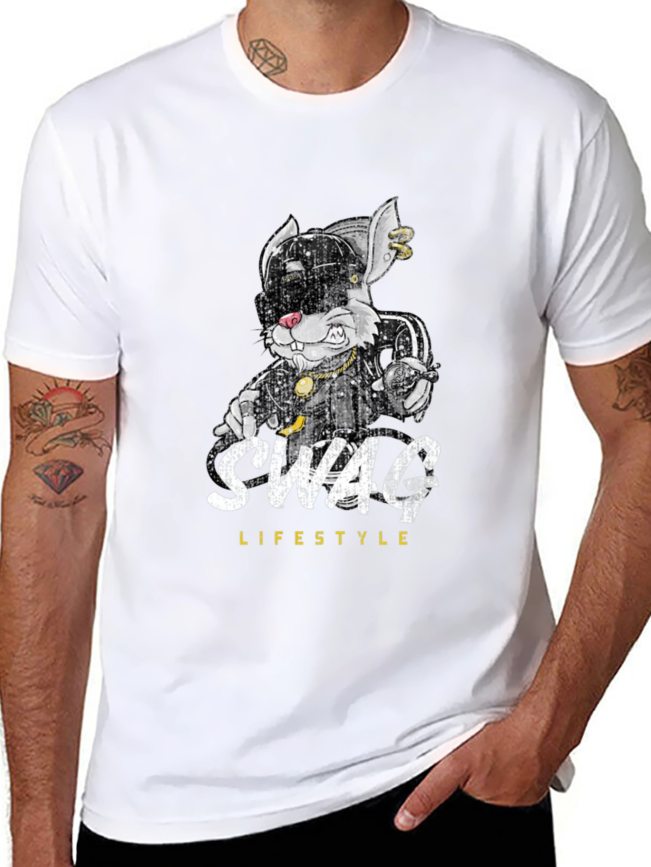Swag Lifestyle Black Graphic T-Shirt