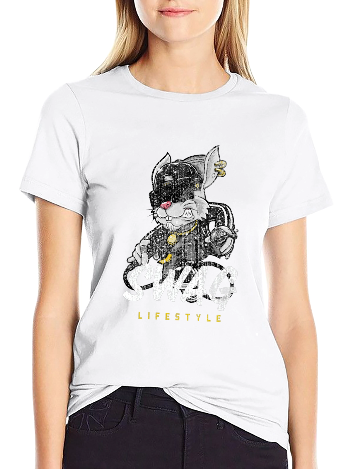 Swag Lifestyle Black Graphic T-Shirt