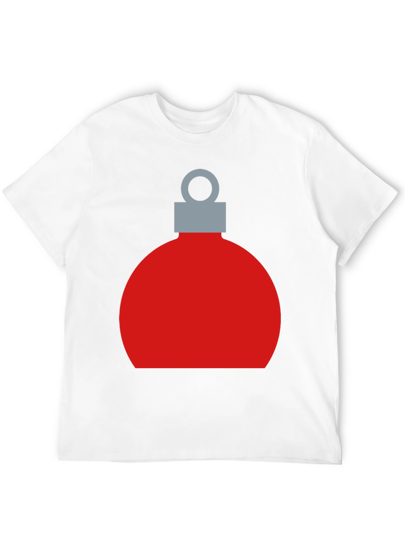 Festive Christmas Ornament Graphic Tee - Black