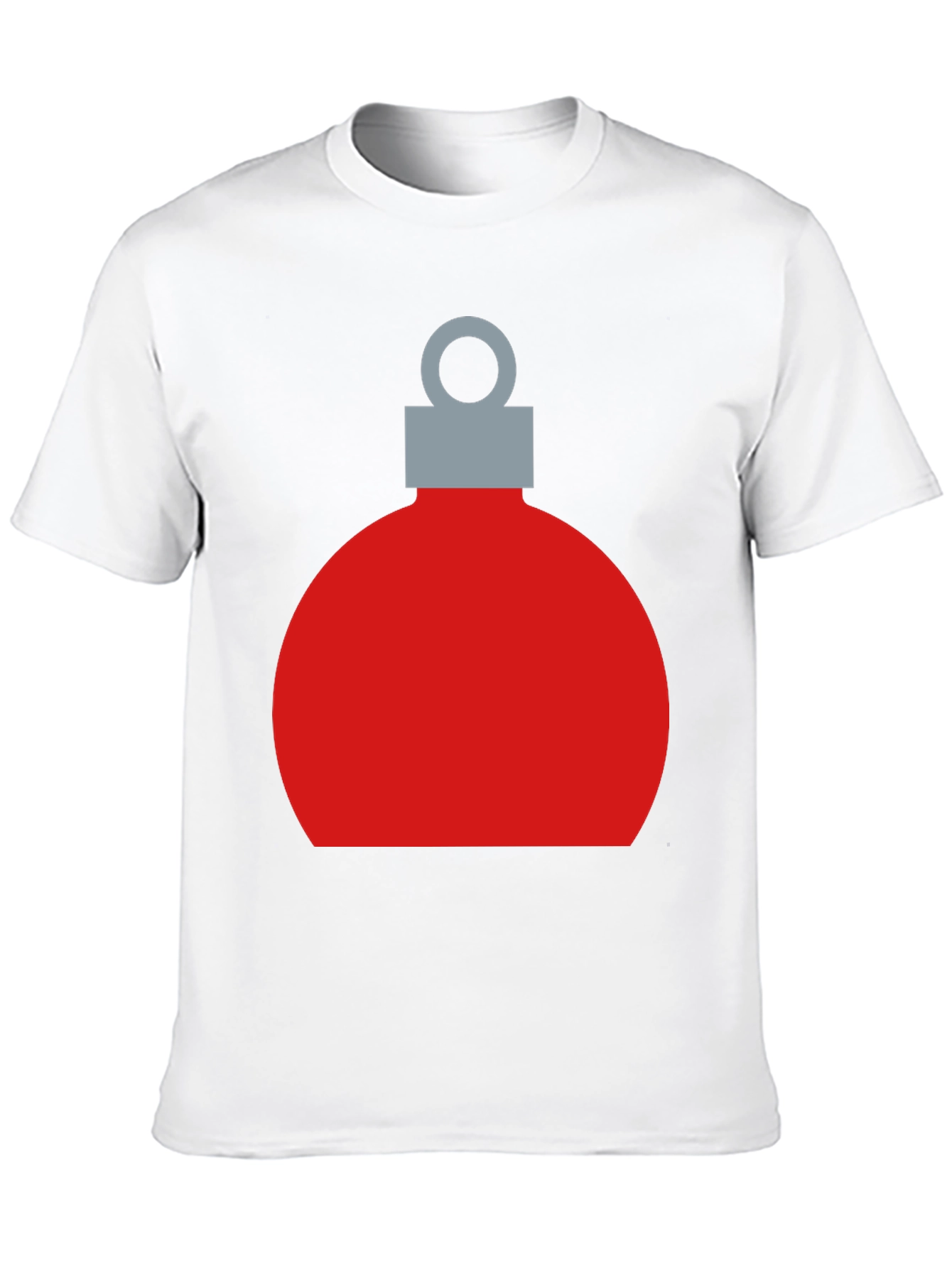 Festive Christmas Ornament Graphic Tee - Black