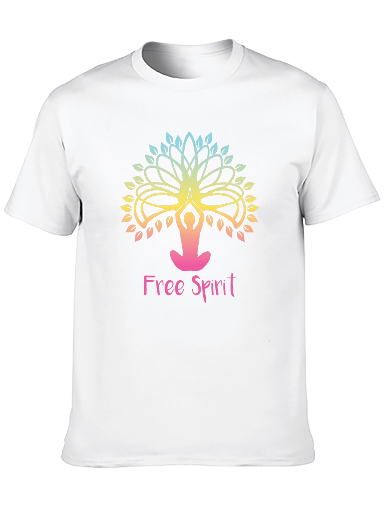 Free Spirit Yoga Tree Graphic Tee - Black
