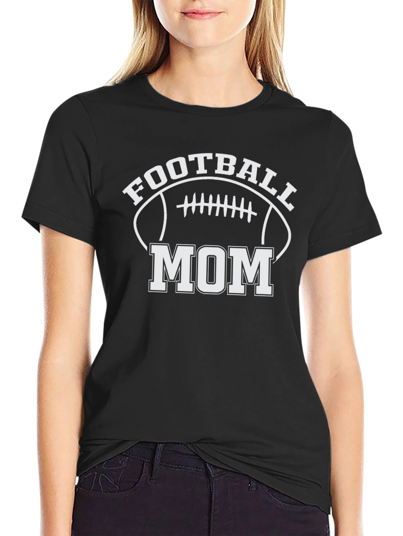 Football Mom Graphic Tee - Game Day Style