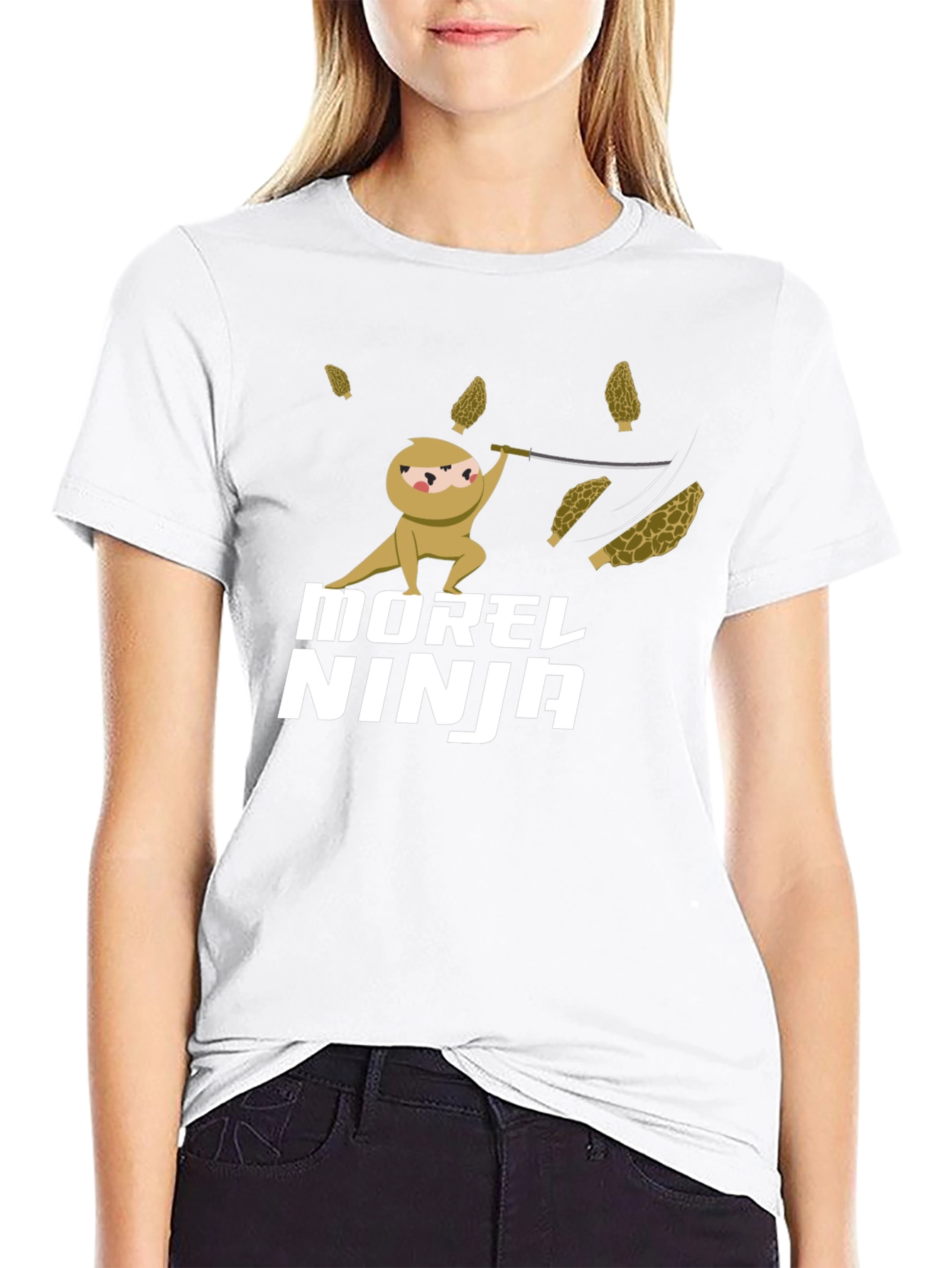 Morel Ninja T-Shirt - Funny Mushroom Hunter Tee